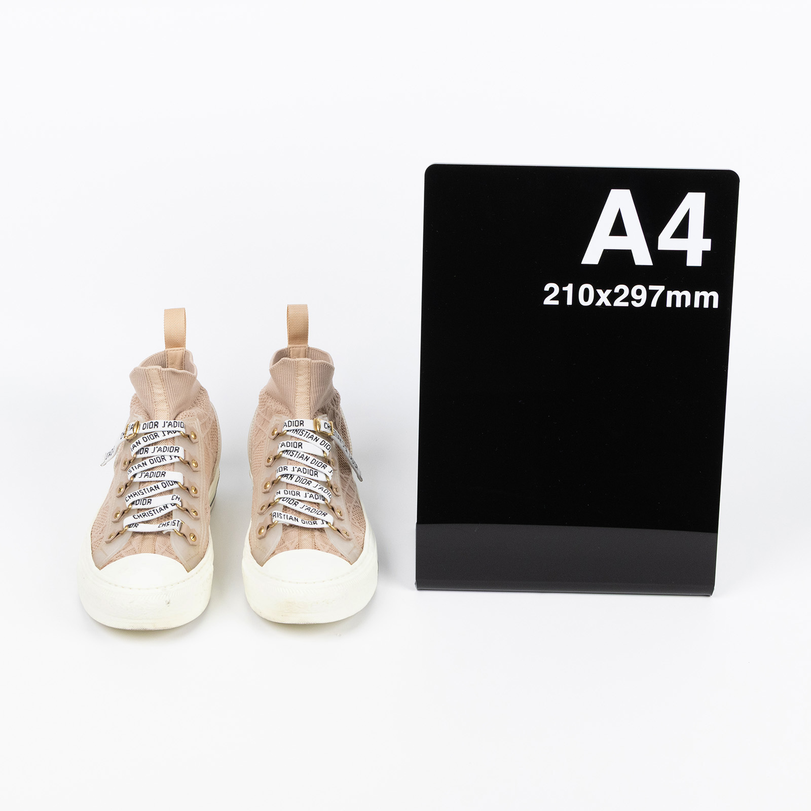 迪奧 CHRISTIAN DIOR Walkn 運動鞋 KCK276NKR_37 玫瑰色帆布高筒球鞋 原廠盒子