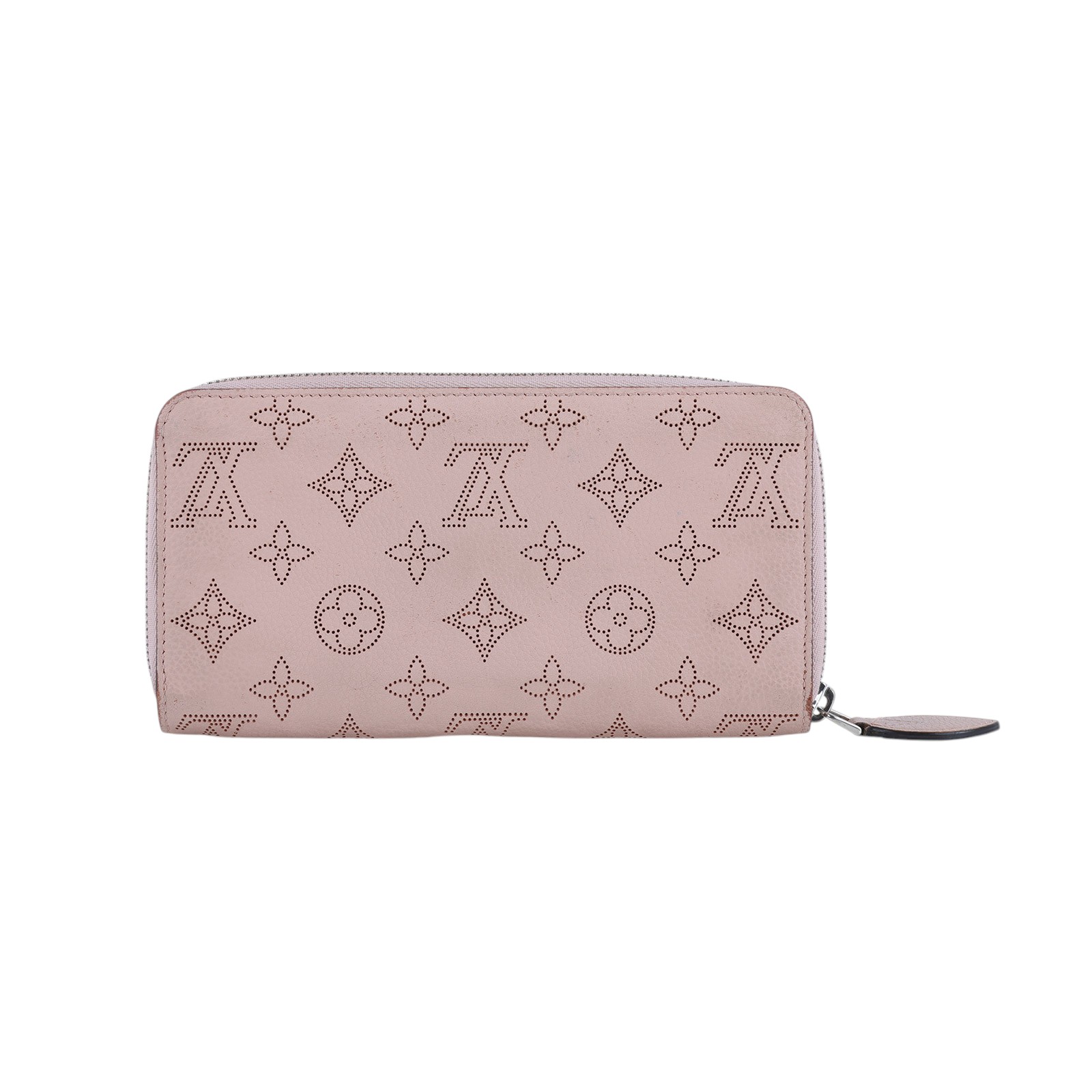 路易威登 LOUIS VUITTON 拉鏈錢包 小牛皮 粉紅色 M61868 粉紅色原花牛皮拉鍊長夾 防塵袋/原廠盒子