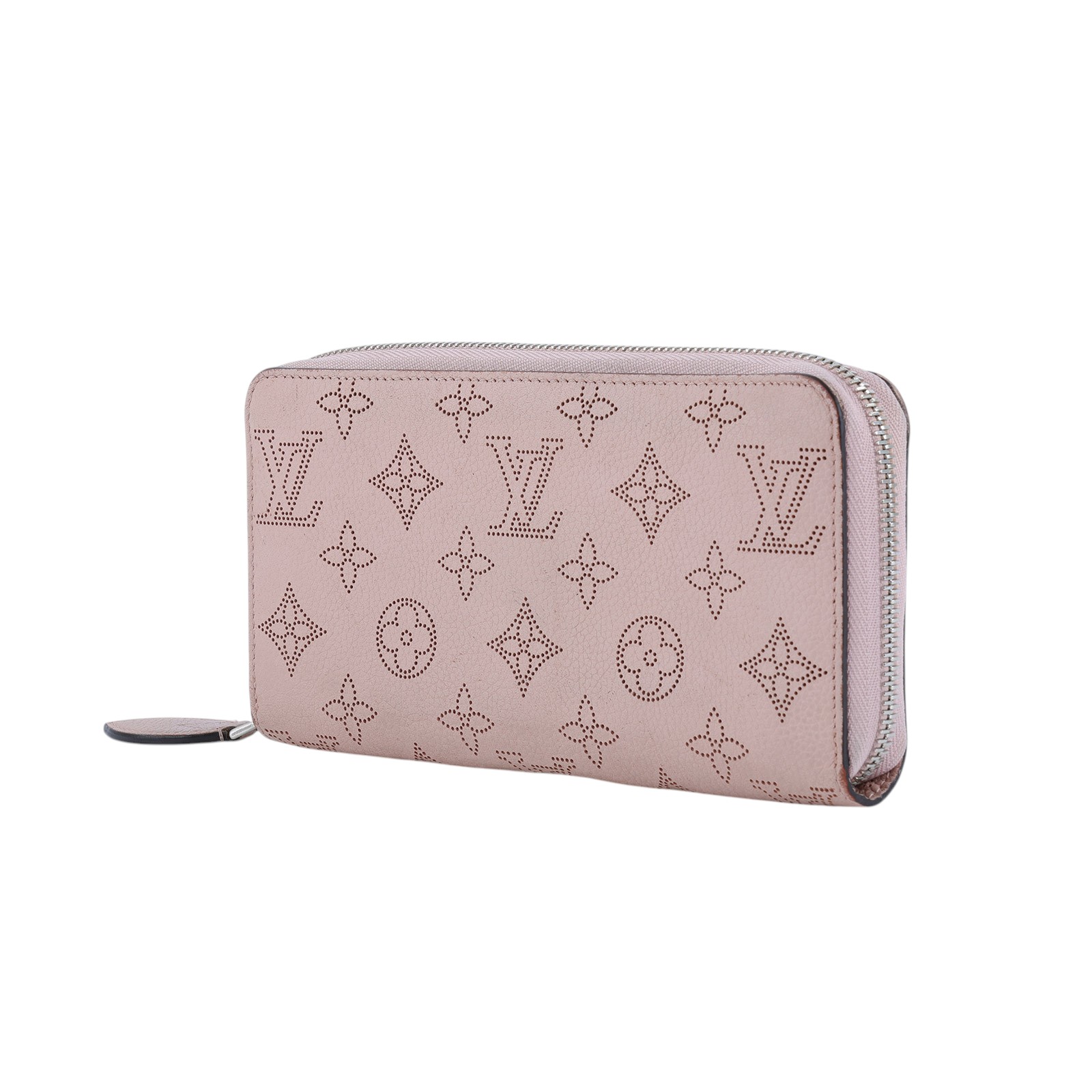 路易威登 LOUIS VUITTON 拉鏈錢包 小牛皮 粉紅色 M61868 粉紅色原花牛皮拉鍊長夾 防塵袋/原廠盒子
