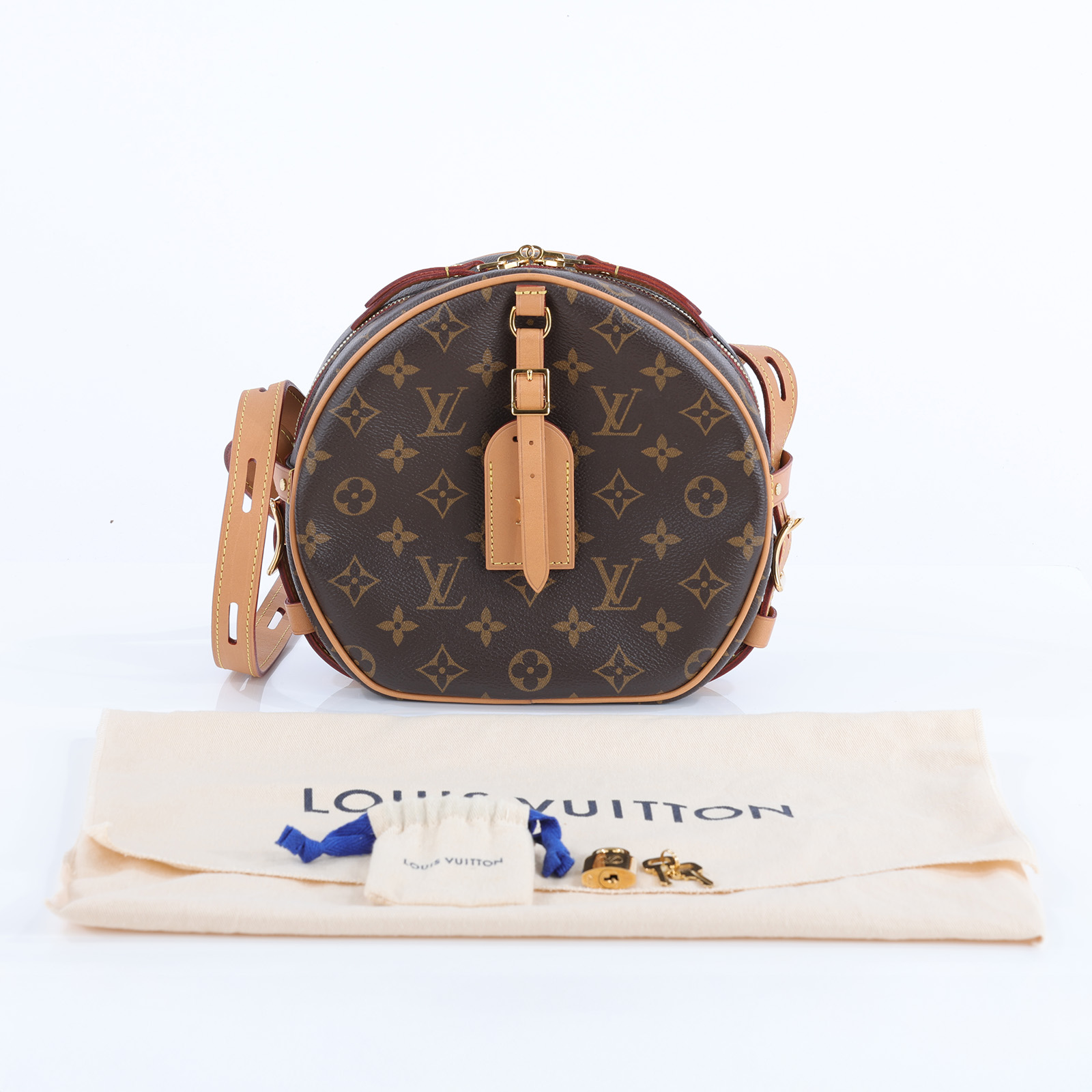 路易威登 LOUIS VUITTON Boite Chapeau Souple  經典帆布 肩背圓餅包 M52294 原花軟圓餅包 防塵袋/鎖組