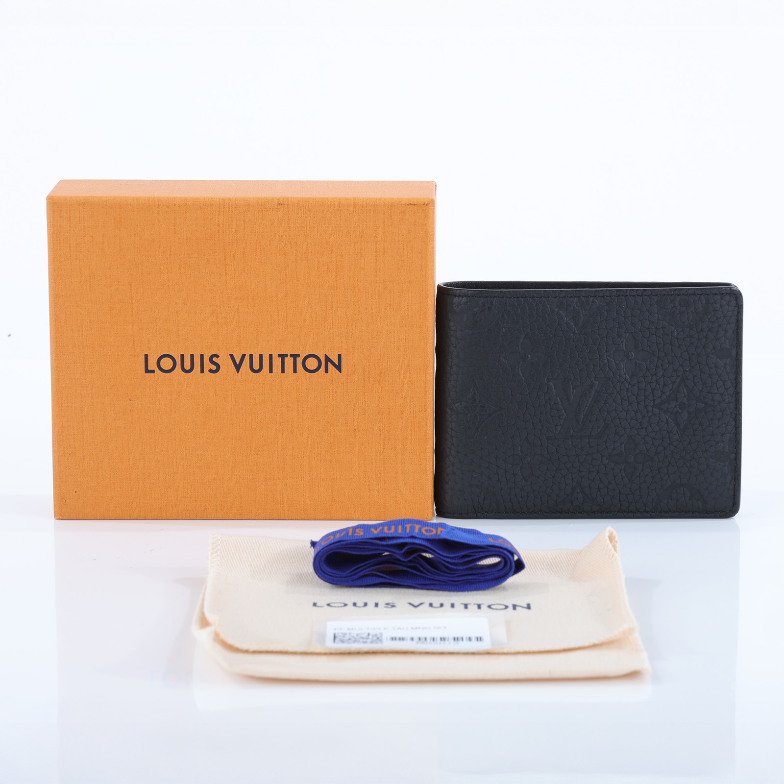 路易威登 LOUIS VUITTON Multiple 錢包 短夾 Taurillon Monogram 壓花牛皮  M82072 晶片款  防塵袋/原廠盒子