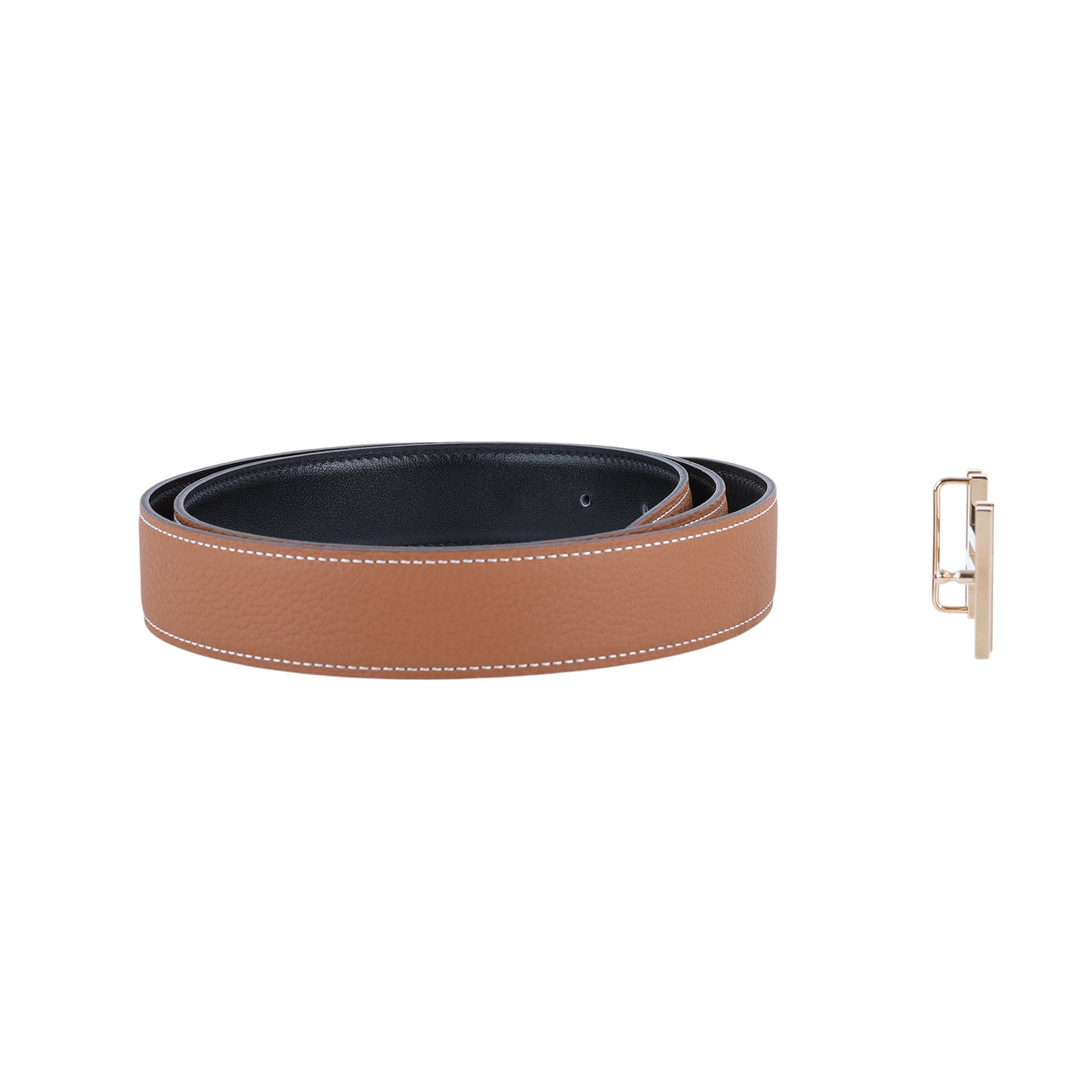 愛馬仕 Hermès H au Carre皮帶釦 32 mm 雙面皮革腰帶 H066050CP2KpH073967CAAA095 W AU 490 MM  原廠盒子/防塵袋/購買證明
