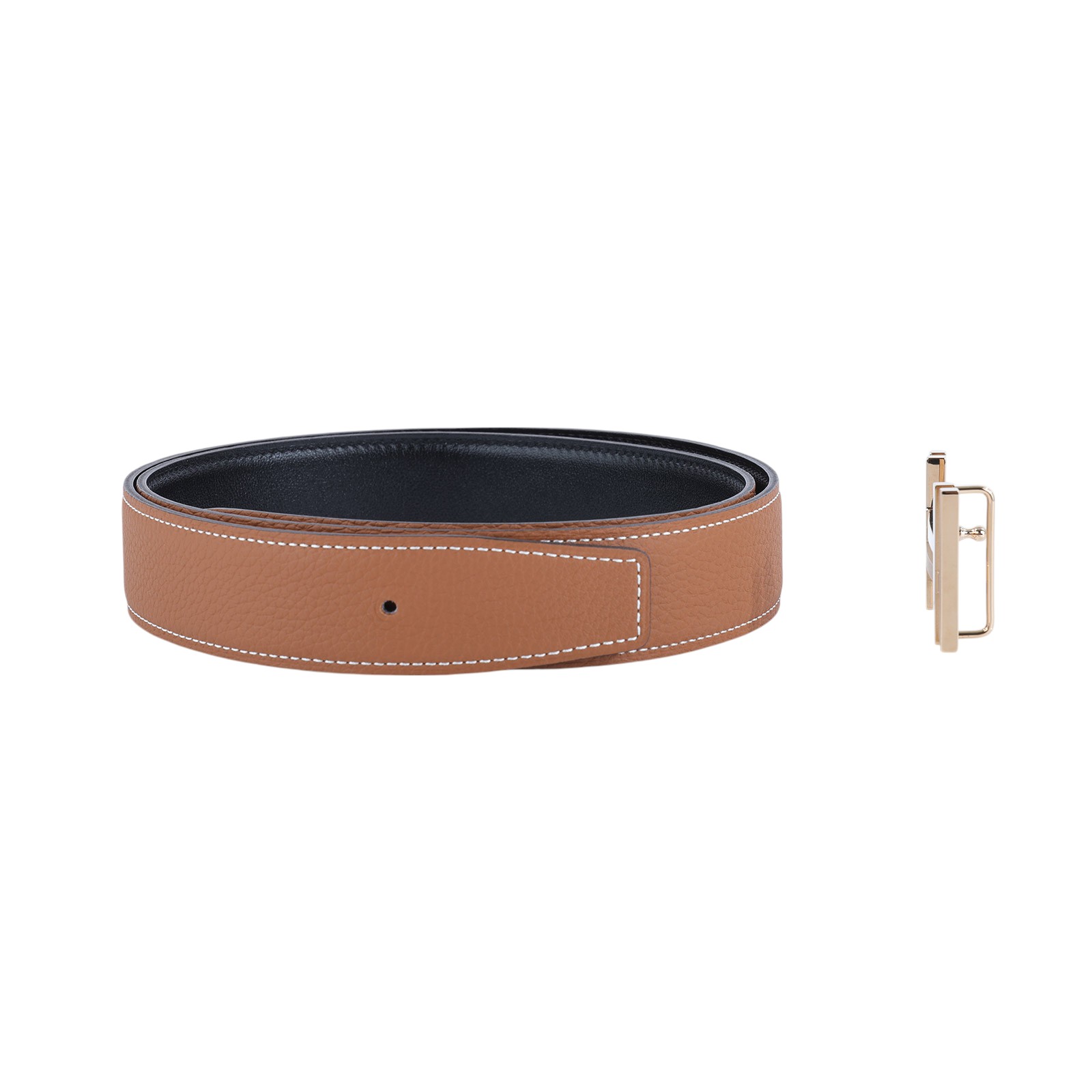 愛馬仕 Hermès H au Carre皮帶釦 32 mm 雙面皮革腰帶 H066050CP2KpH073967CAAA095 W AU 490 MM  原廠盒子/防塵袋/購買證明