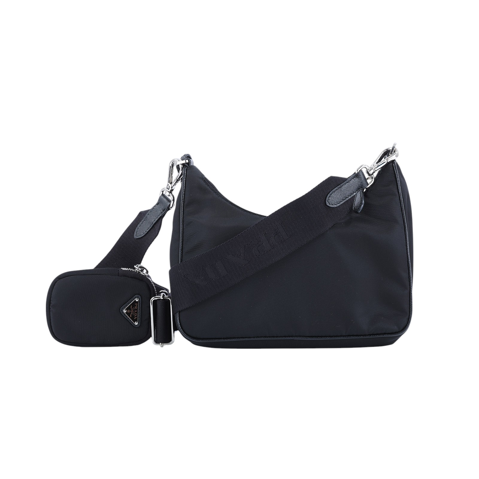 普拉達 PRADA Re-Edition 2005 Re-Nylon 手袋 1BH204_R064 黑色尼龍三合一 防塵袋/購買證明/背帶/內袋/鍊帶