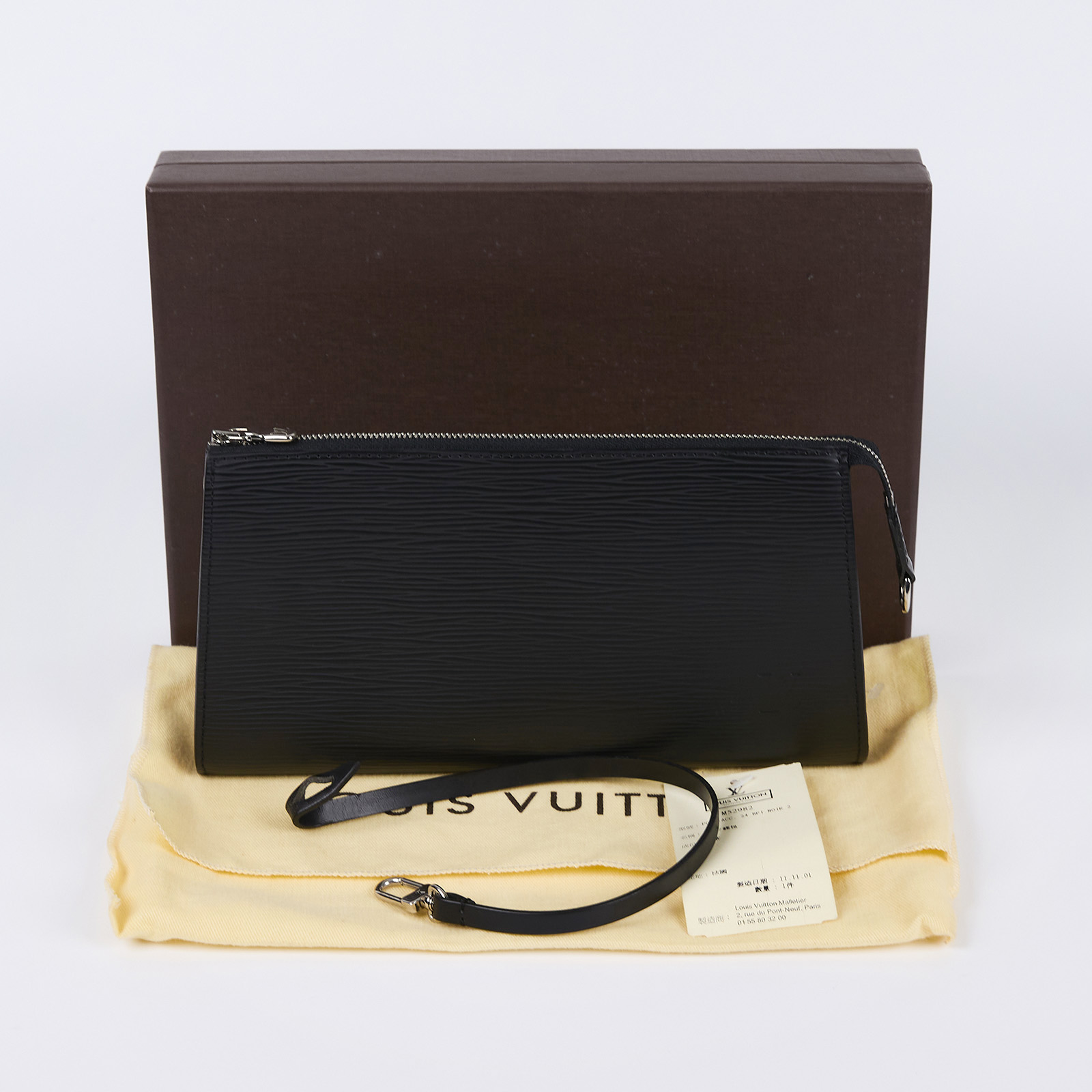路易威登 LOUIS VUITTON Pochette Accessoires 手提包 M52982 黑EPI POCHETTE ACCESS 防塵袋/原廠盒子