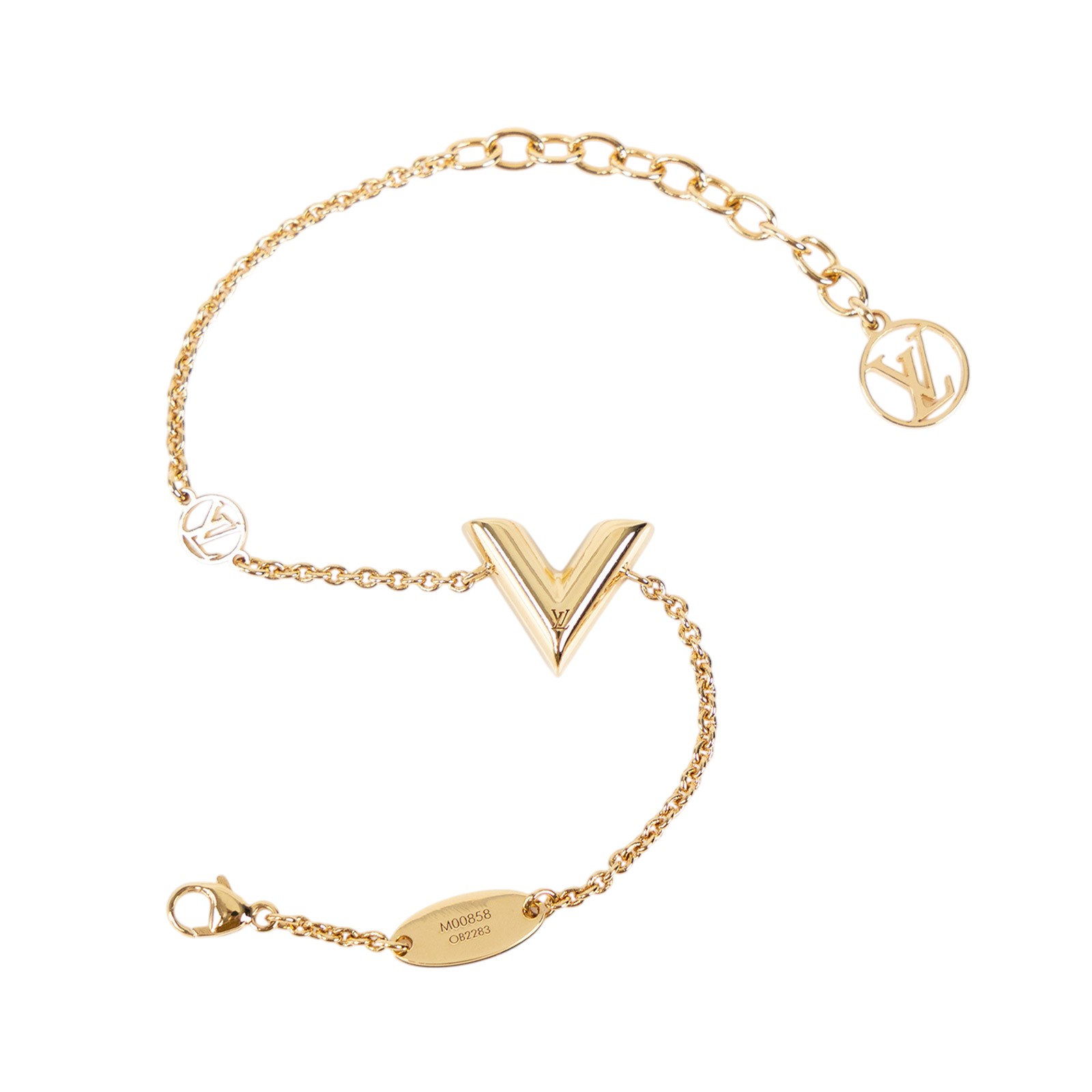 路易威登 LOUIS VUITTON Essential V 手鏈 M00858 金Essential V 手鏈 原廠盒子/防塵袋