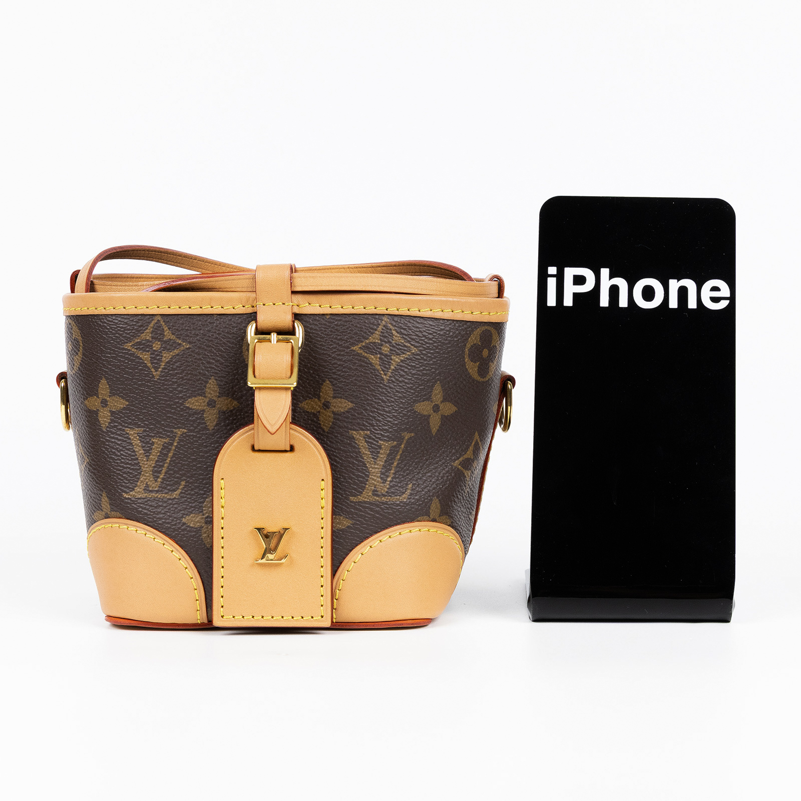 路易威登 LOUIS VUITTON Noé Purse 束口水桶包 M57099 晶片款 原花迷你小水桶 購買證明影本