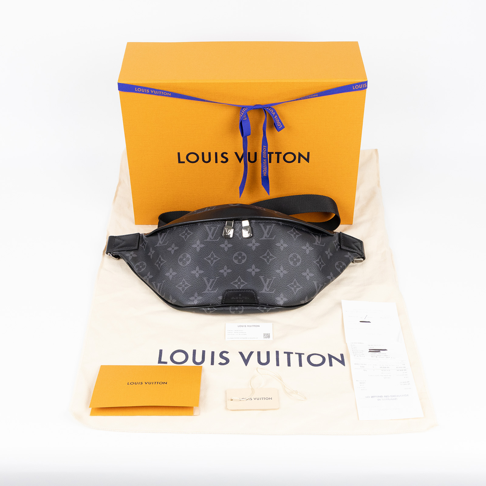 路易威登 LOUIS VUITTON Discovery PM 腰包 Monogram Eclipse 黑色 M46035 晶片款  原廠盒子/防塵袋/國外購買證明