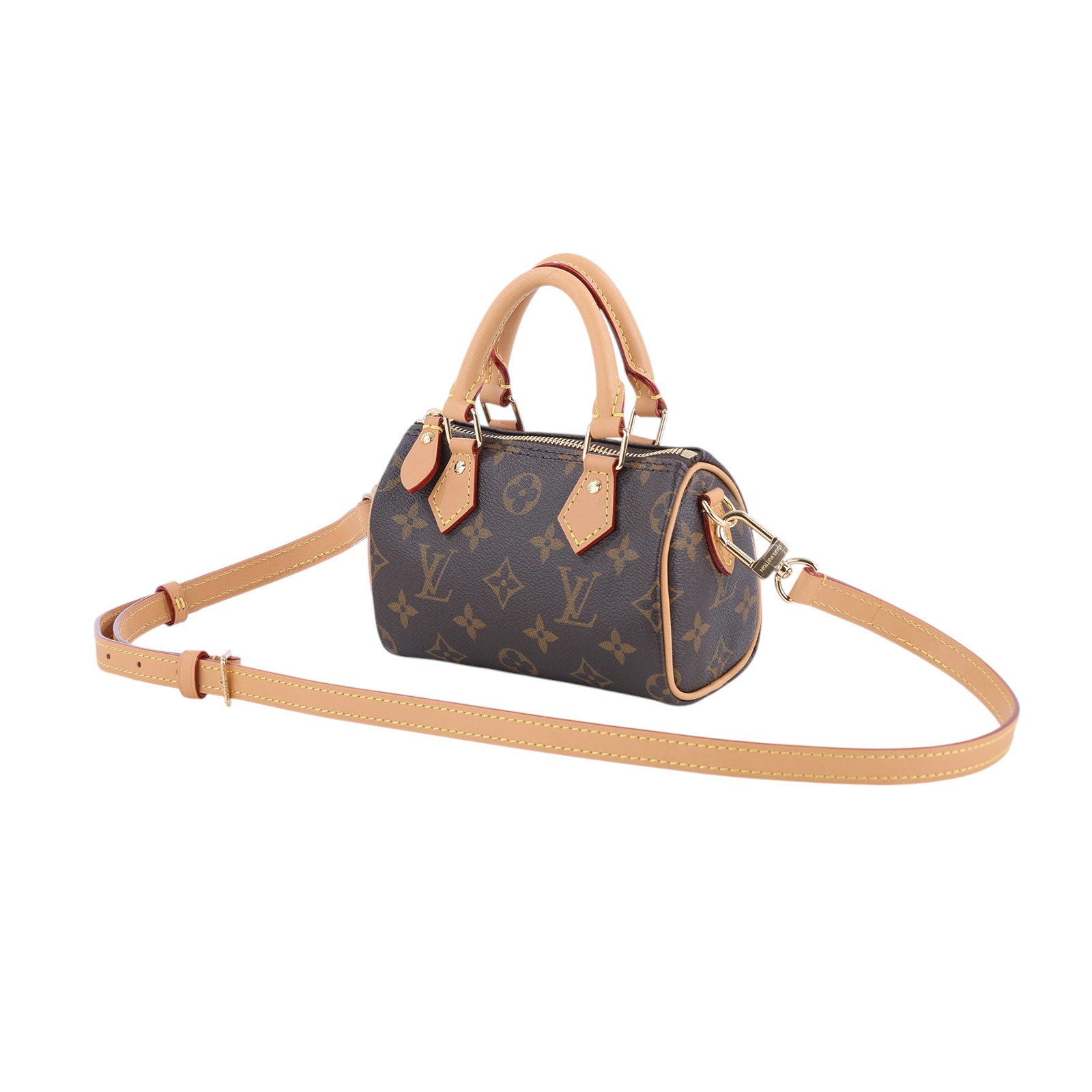 路易威登 LOUIS VUITTON Nano Speedy 原花 手提 肩背包 M81085 原花NANO SPEEDY 原廠盒子/防塵袋