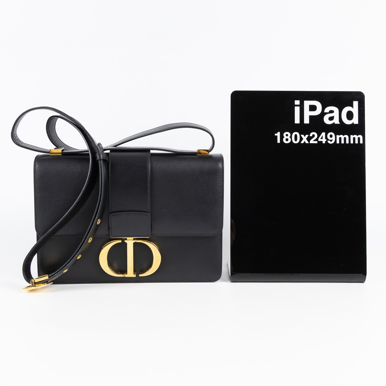 迪奧 CHRISTIAN DIOR 30 Montaigne 包 M9203UMOS 黑30MONTAIGNE肩背包 無附屬品