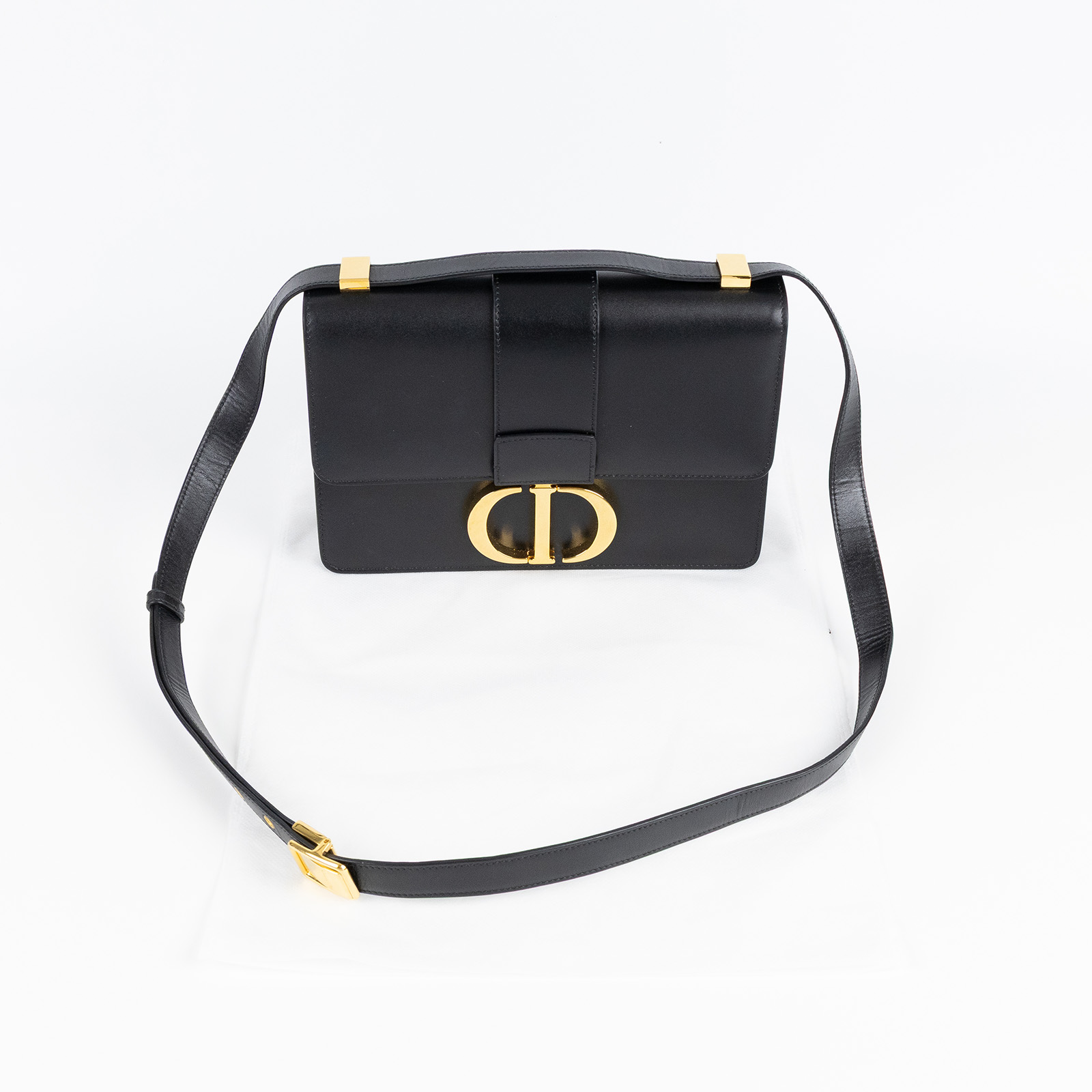 迪奧 CHRISTIAN DIOR 30 Montaigne 包 M9203UMOS 黑30MONTAIGNE肩背包 無附屬品