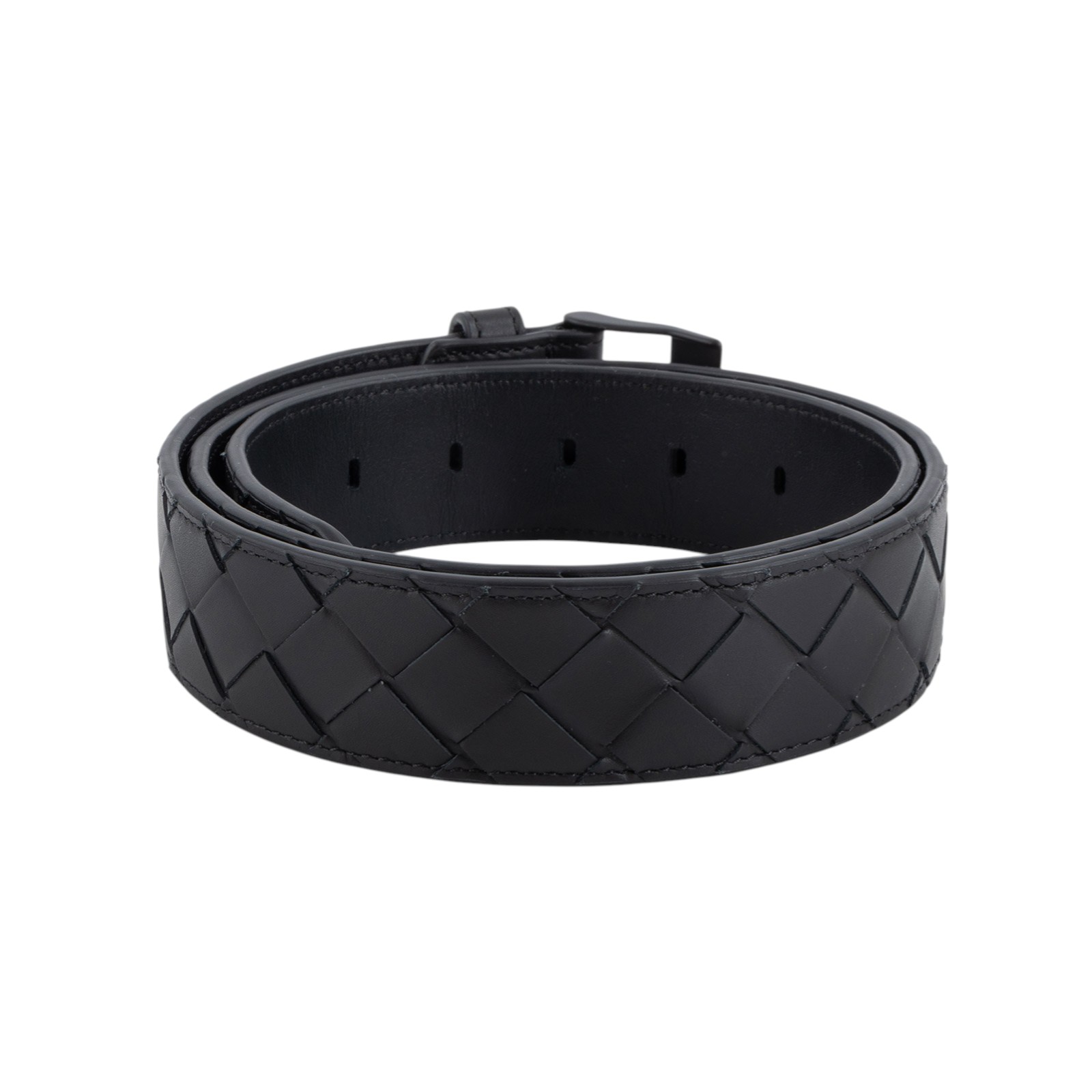 寶緹嘉 BOTTEGA VENETA Watch 搭扣 腰带 799046V4KF_85 黑編織皮帶85CM 防塵袋