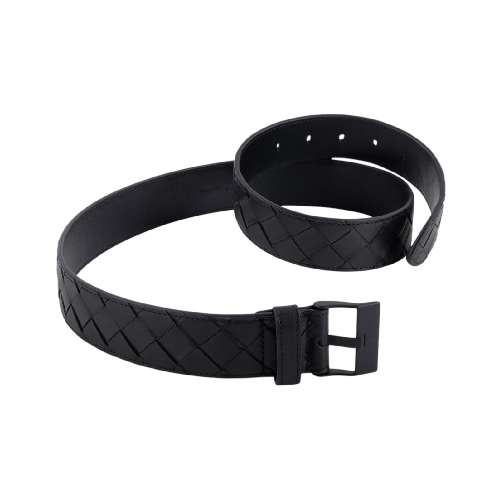 寶緹嘉 BOTTEGA VENETA Watch 搭扣 腰带 799046V4KF_85 黑編織皮帶85CM 防塵袋