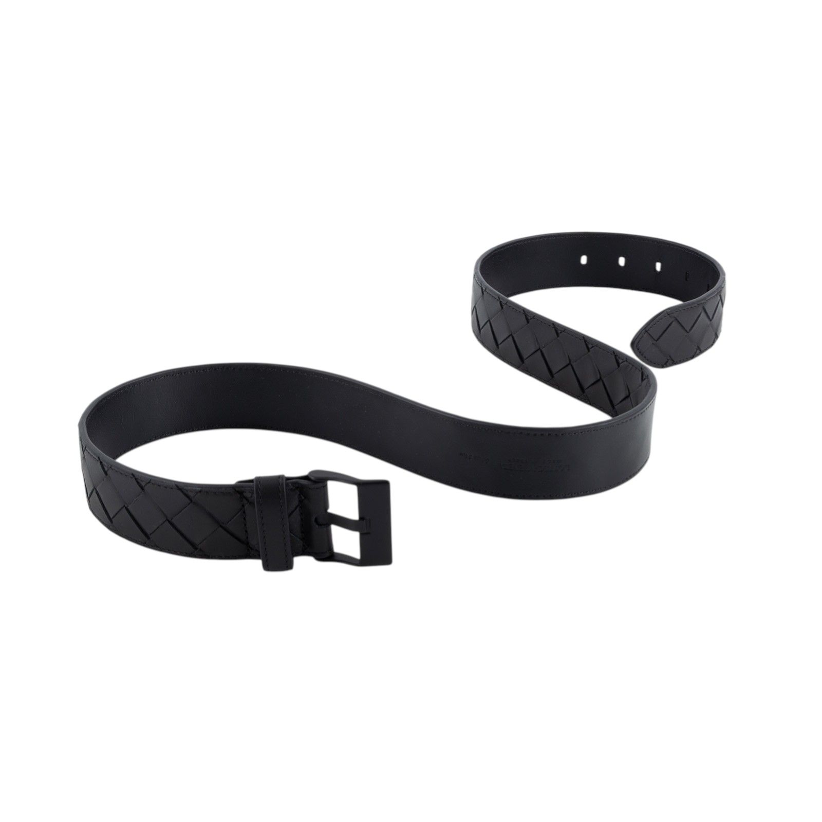 寶緹嘉 BOTTEGA VENETA Watch 搭扣 腰带 799046V4KF_85 黑編織皮帶85CM 防塵袋