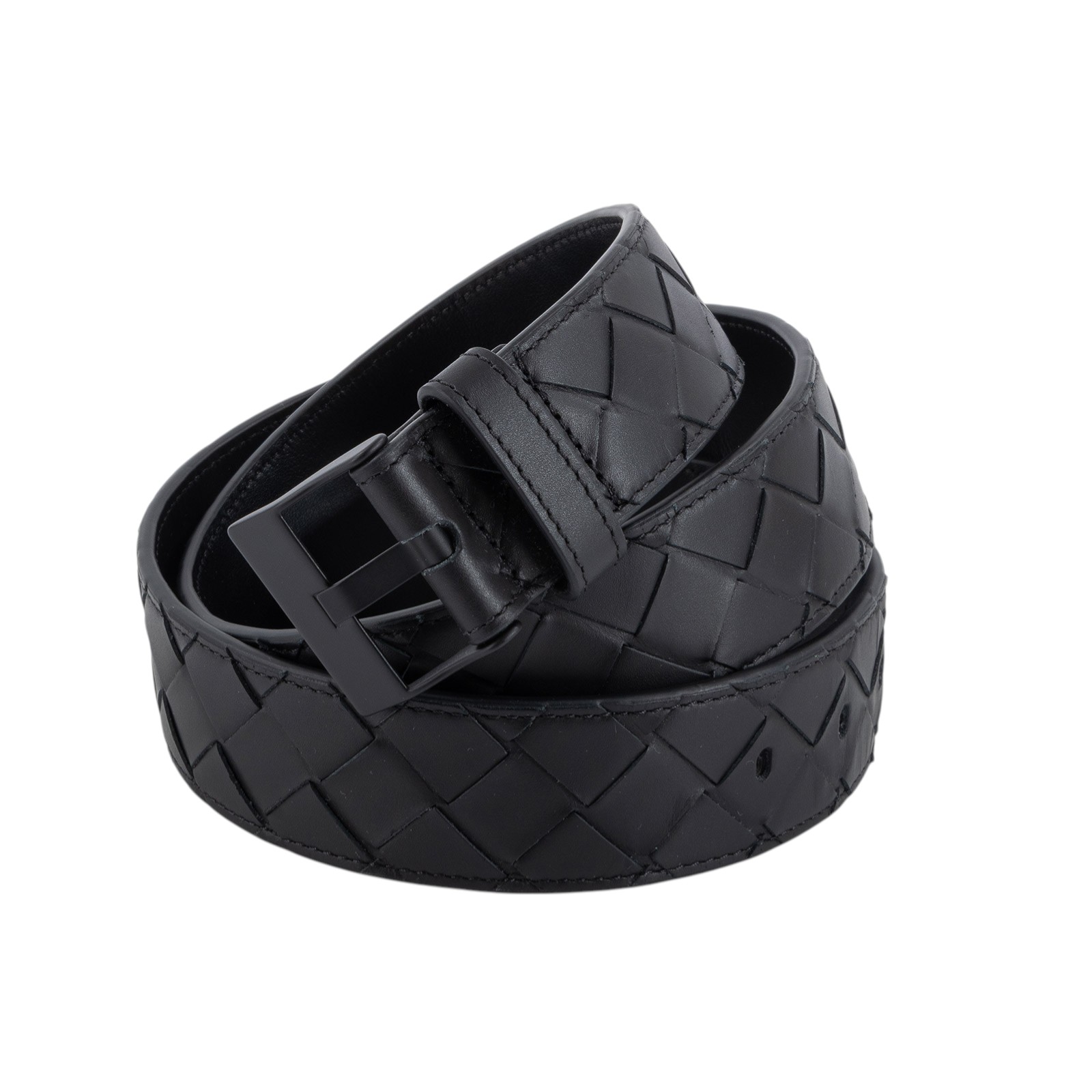 寶緹嘉 BOTTEGA VENETA Watch 搭扣 腰带 799046V4KF_85 黑編織皮帶85CM 防塵袋