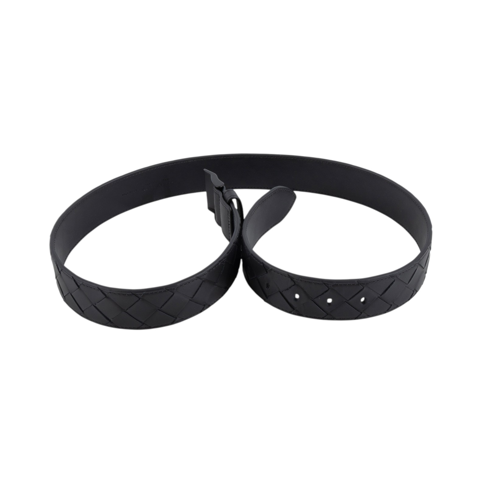 寶緹嘉 BOTTEGA VENETA Watch 搭扣 腰带 799046V4KF_85 黑編織皮帶85CM 防塵袋