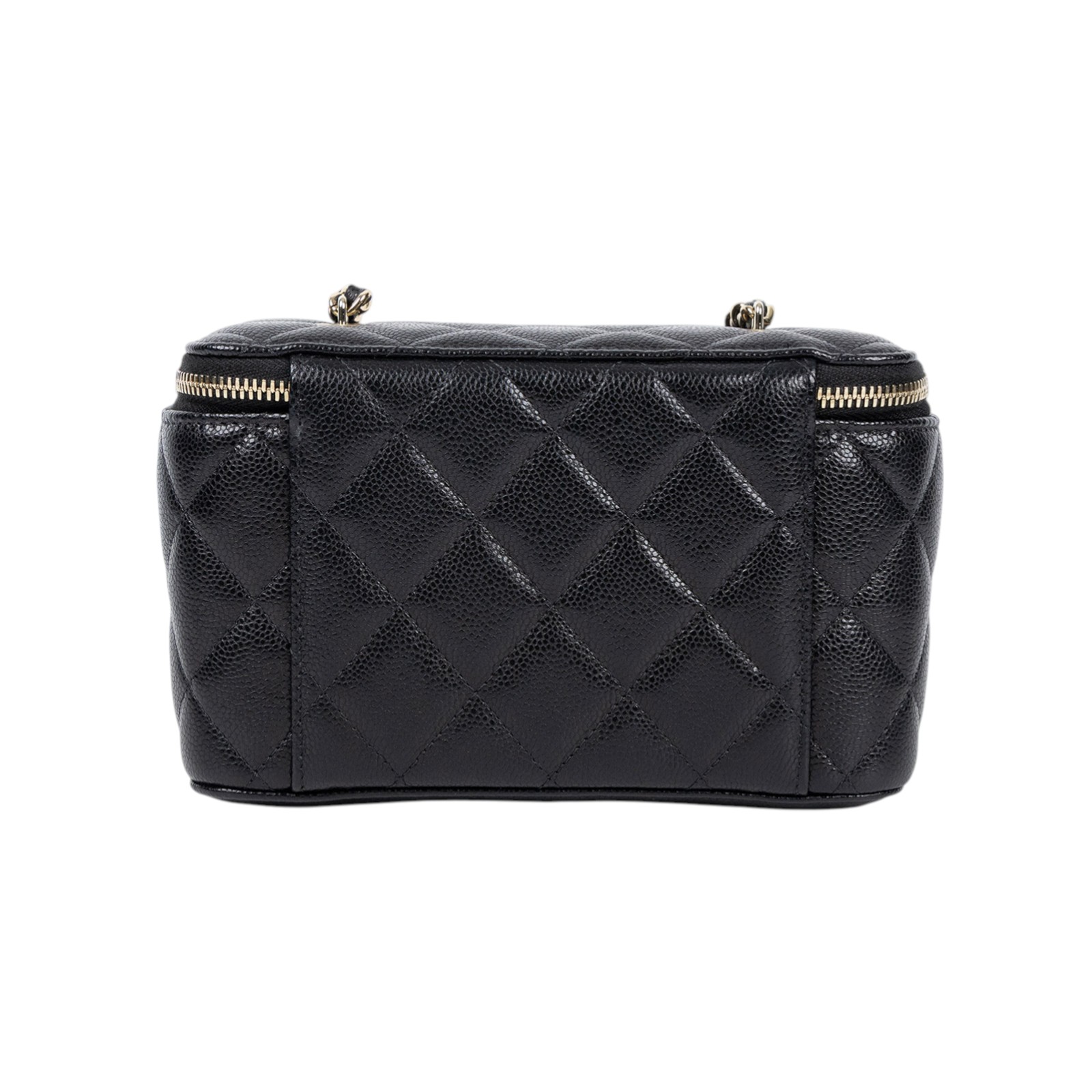 香奈兒 CHANEL Vanity Case 化妝箱 AP1341 B10583 黑荔枝長VANITY 原廠盒子/防塵袋/國外購買證明