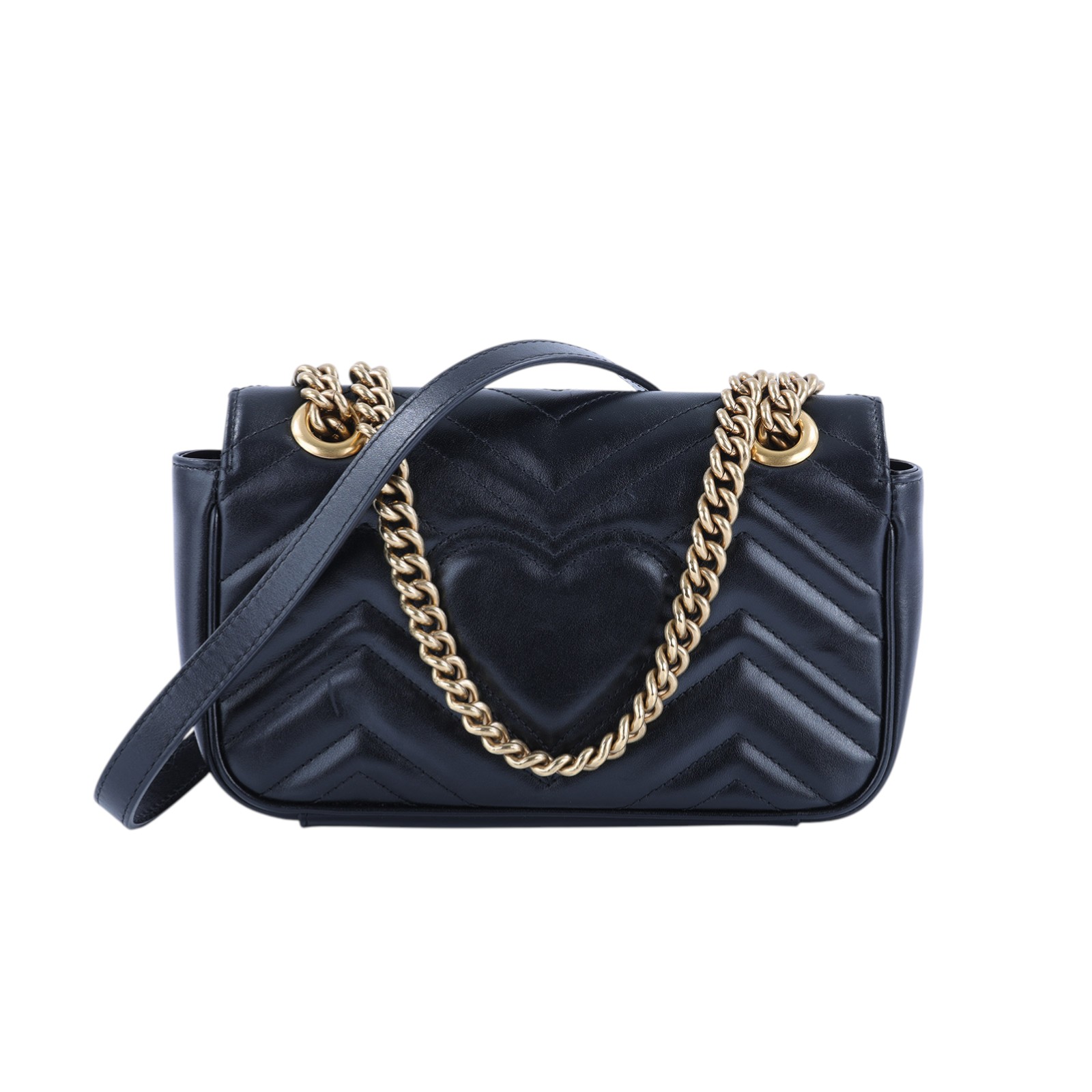 古馳 GUCCI GG Marmont 迷你肩揹袋 446744 498879 黑金牛MARMONT MINI 防塵袋