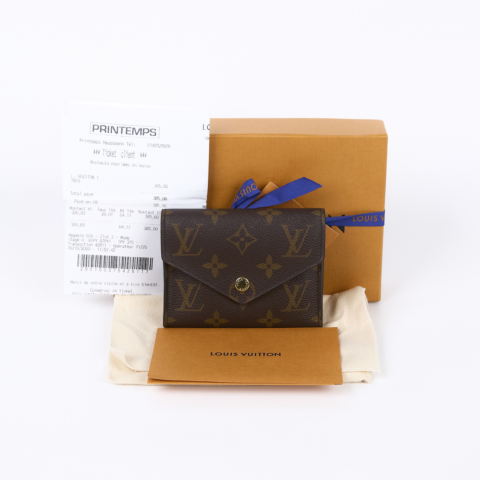 路易威登 LOUIS VUITTON Victorine 錢包 塗層帆布 Monogram M62472 晶片款  原廠盒子/防塵袋/背帶/購買證明影本