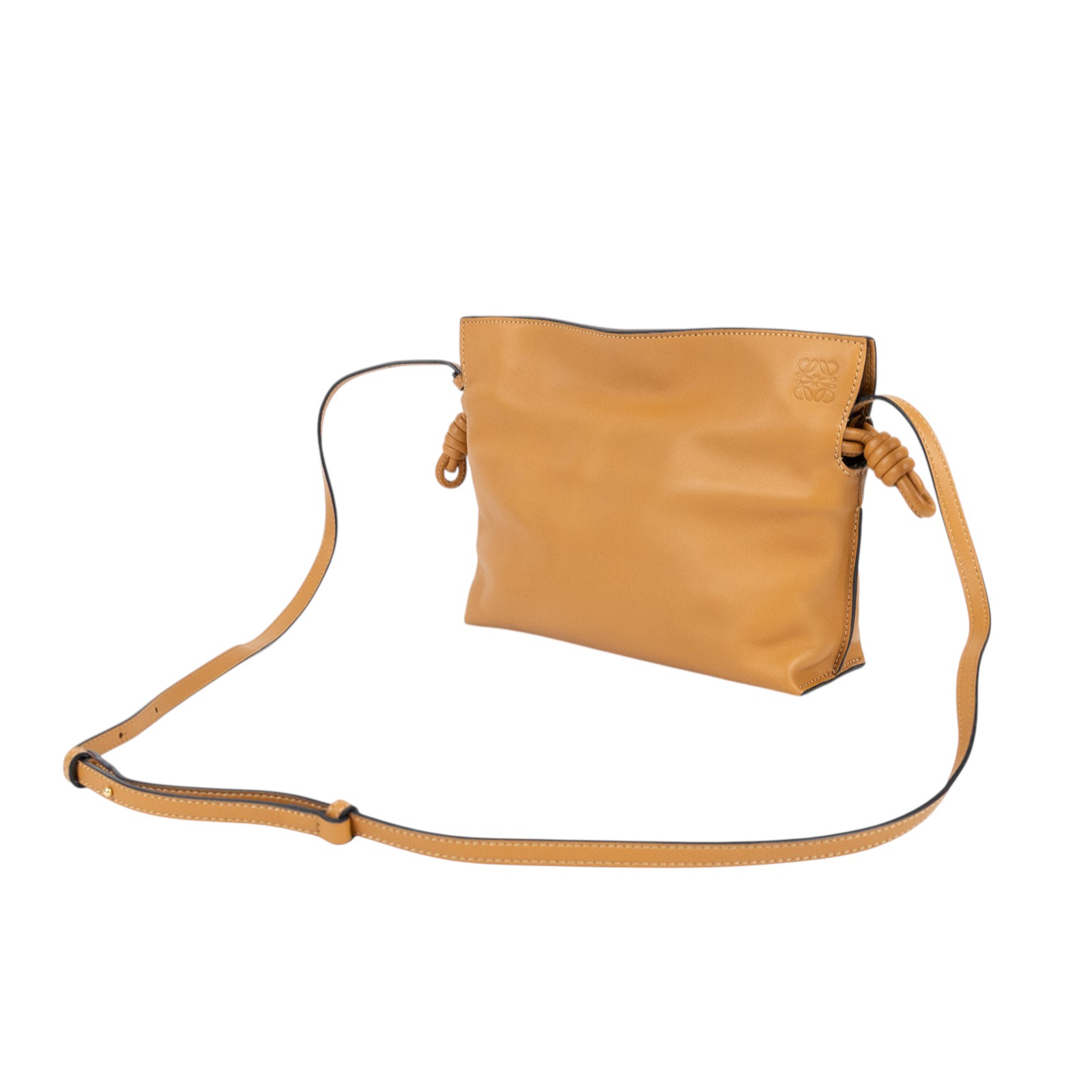 羅意威 LOEWE Mini Flamenco clutch 小牛皮 迷你 肩背包 A411FC2X05 焦糖FLAMENCO MINI 無附屬品