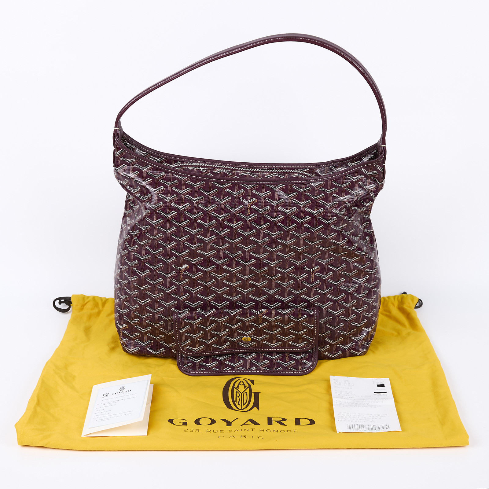 高雅德 GOYARD Bohème Hobo Bag PM 托特包 BOHEMEPMLTY 酒紅HOBO 防塵袋/購買證明