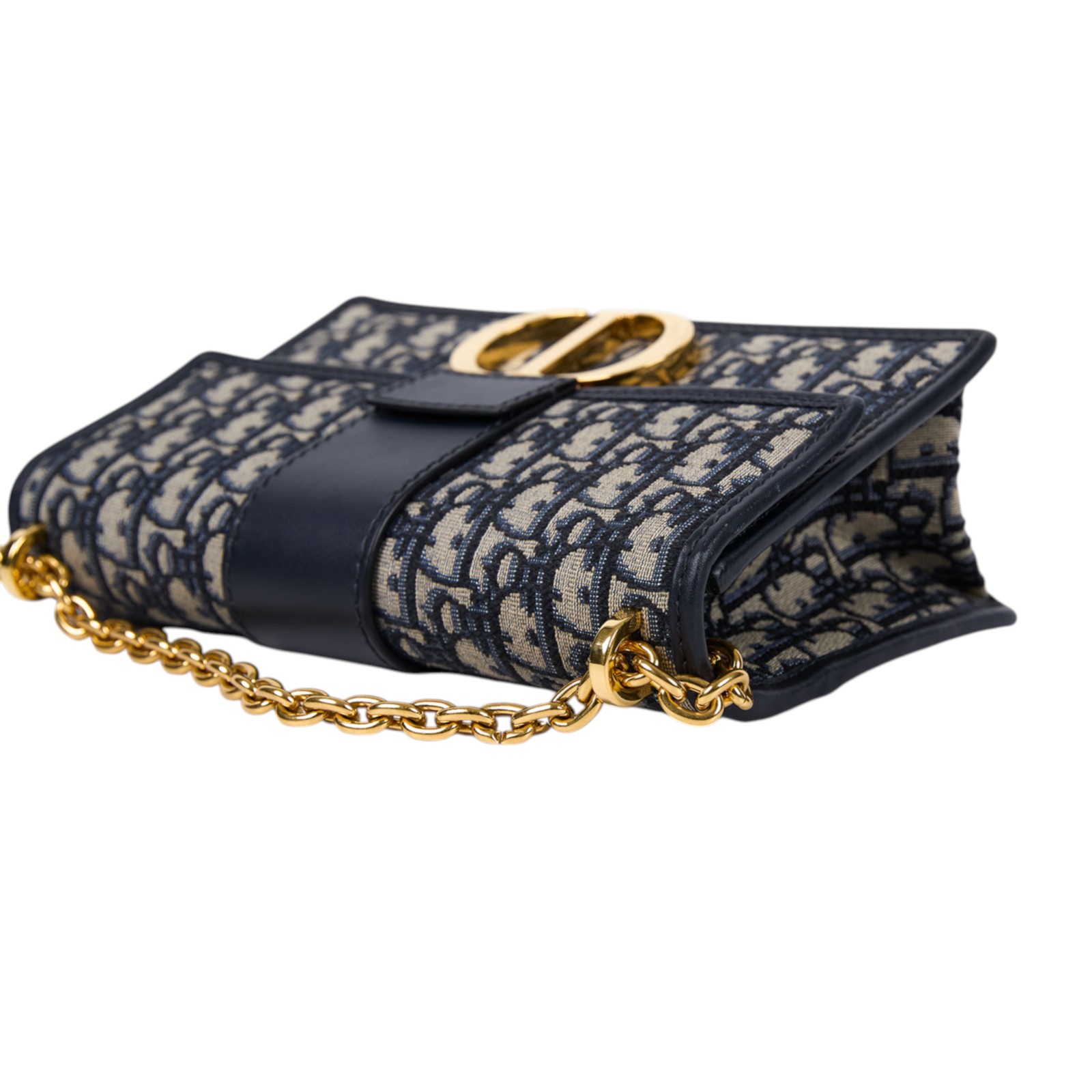 迪奧 CHRISTIAN DIOR 30 Montaigne 鏈帶 肩背手提包 藍色 M9208UTZQ 藍蒙田30鍊帶款 無附屬品