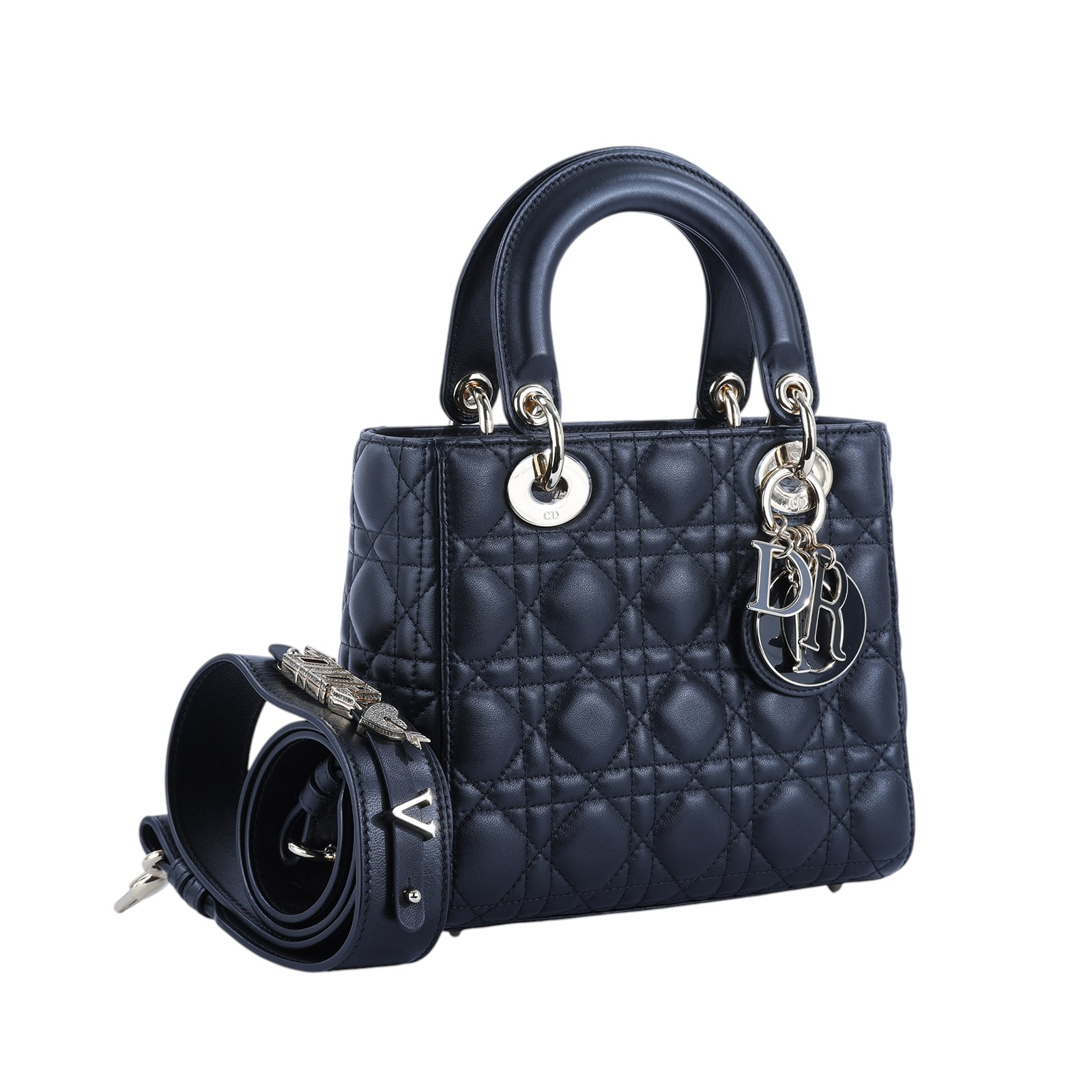 迪奧 CHRISTIAN DIOR Lady Dior My ABCDior 小型 肩背 手提包 羊皮 M0538OCEA  防塵袋