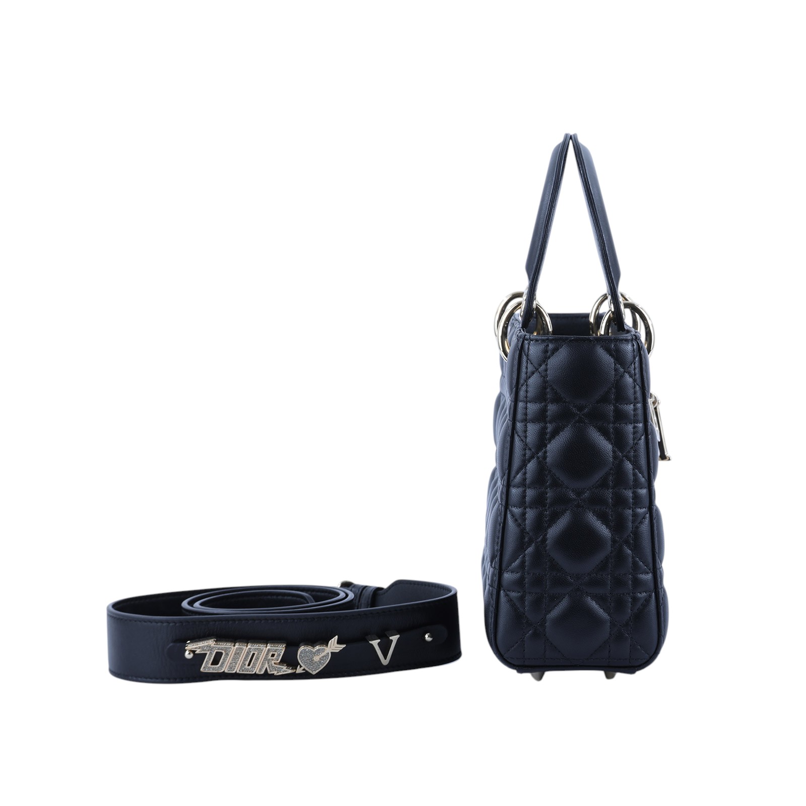 迪奧 CHRISTIAN DIOR Lady Dior My ABCDior 小型 肩背 手提包 羊皮 M0538OCEA  防塵袋