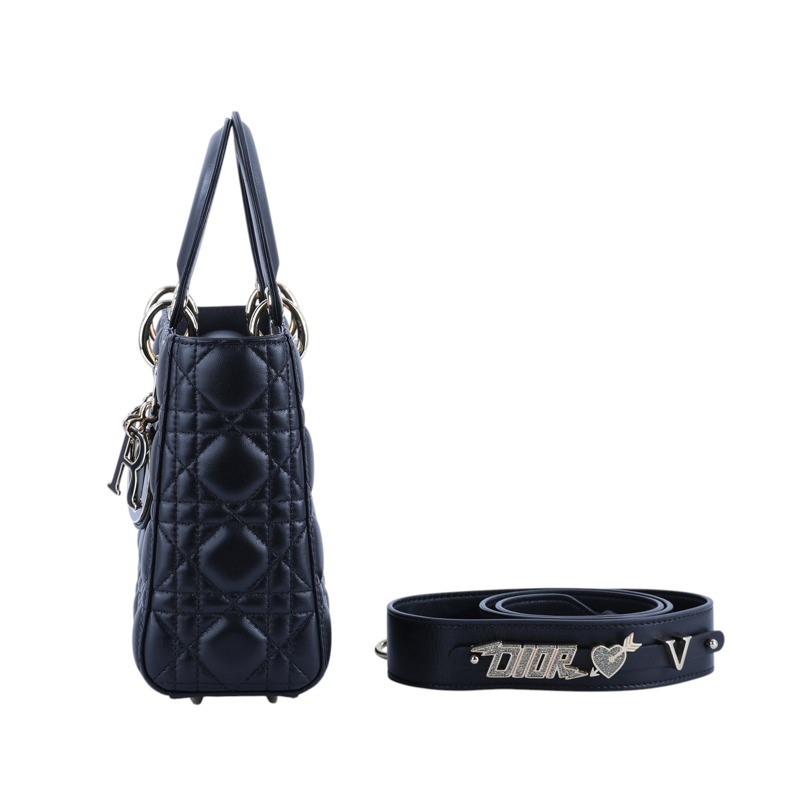迪奧 CHRISTIAN DIOR Lady Dior My ABCDior 小型 肩背 手提包 羊皮 M0538OCEA  防塵袋