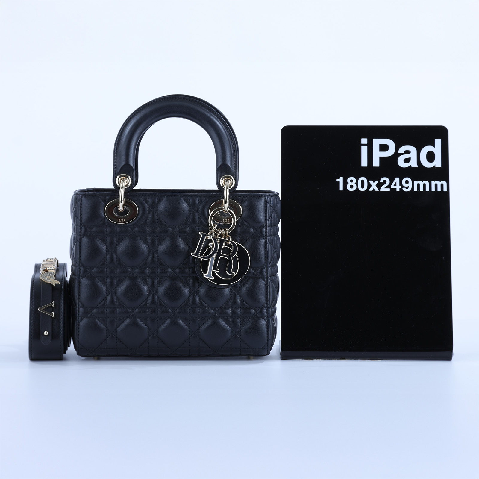 迪奧 CHRISTIAN DIOR Lady Dior My ABCDior 小型 肩背 手提包 羊皮 M0538OCEA  防塵袋