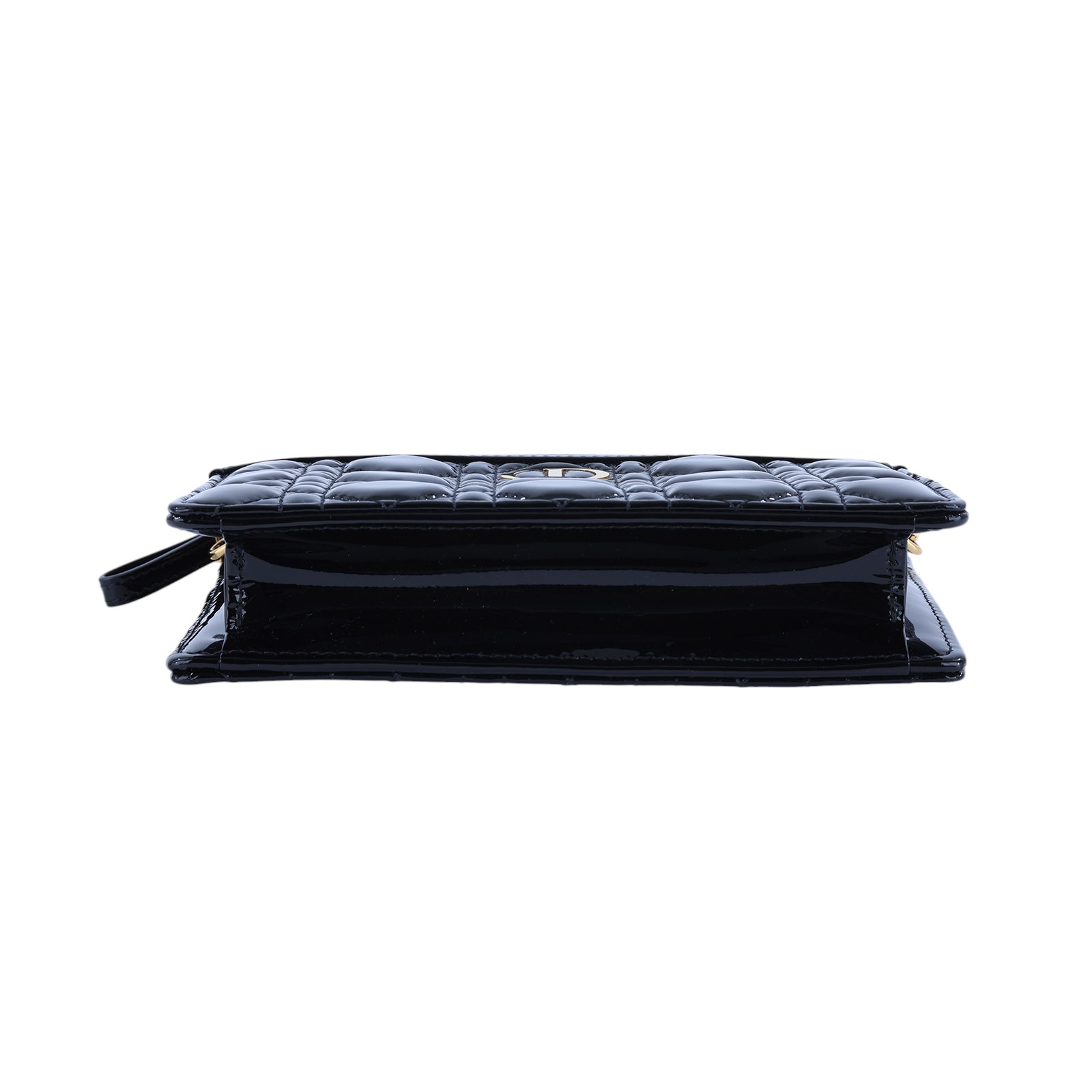 迪奧 CHRISTIAN DIOR Caro Pouch With Chain 拉鍊 鏈帶包 漆皮 S5106UWFQ 黑漆皮CARO鍊包 防塵袋