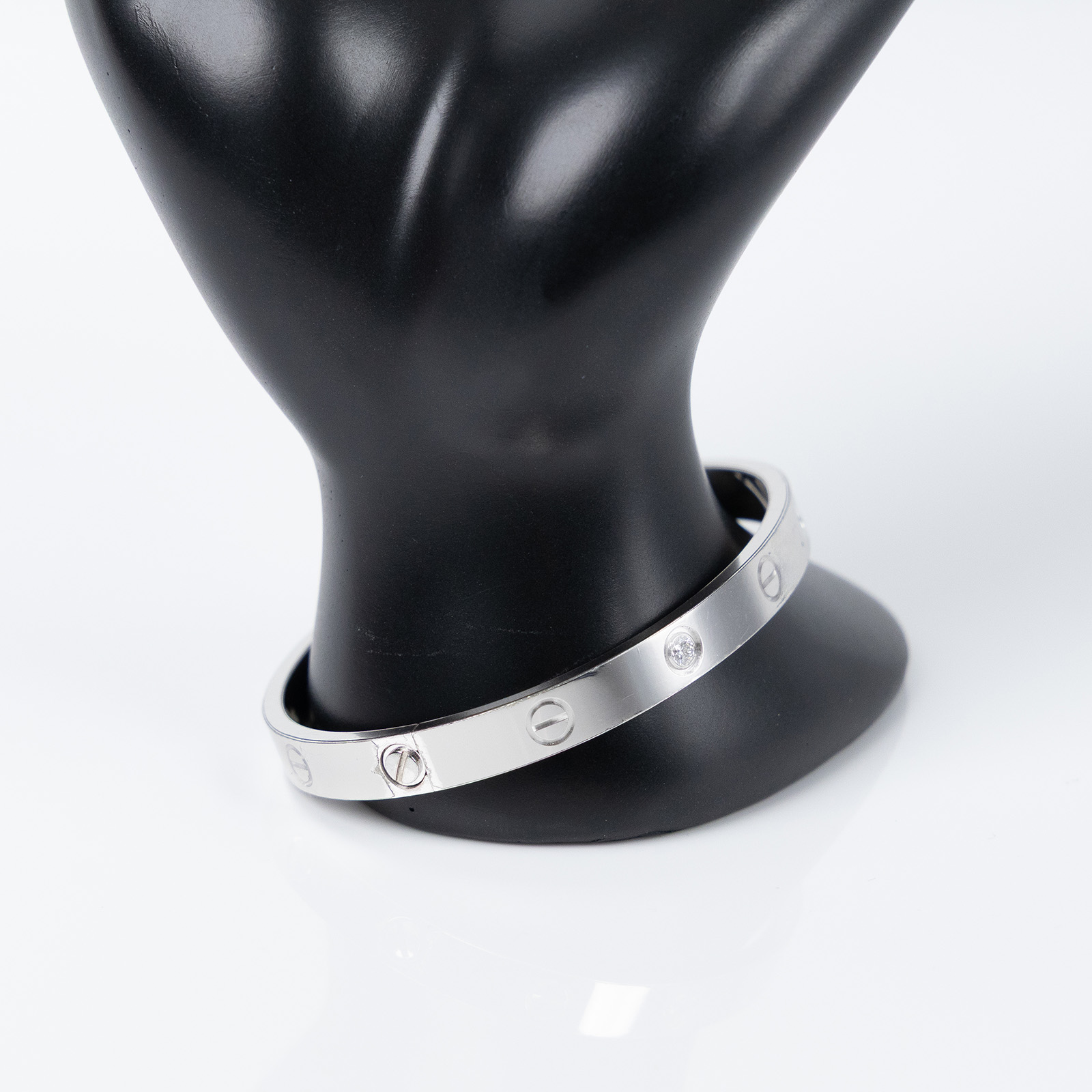 卡地亞 CARTIER Love 手環 經典款 4顆鑽石 B6035817 K18WG LOVE 4P手環 原廠盒子/保書