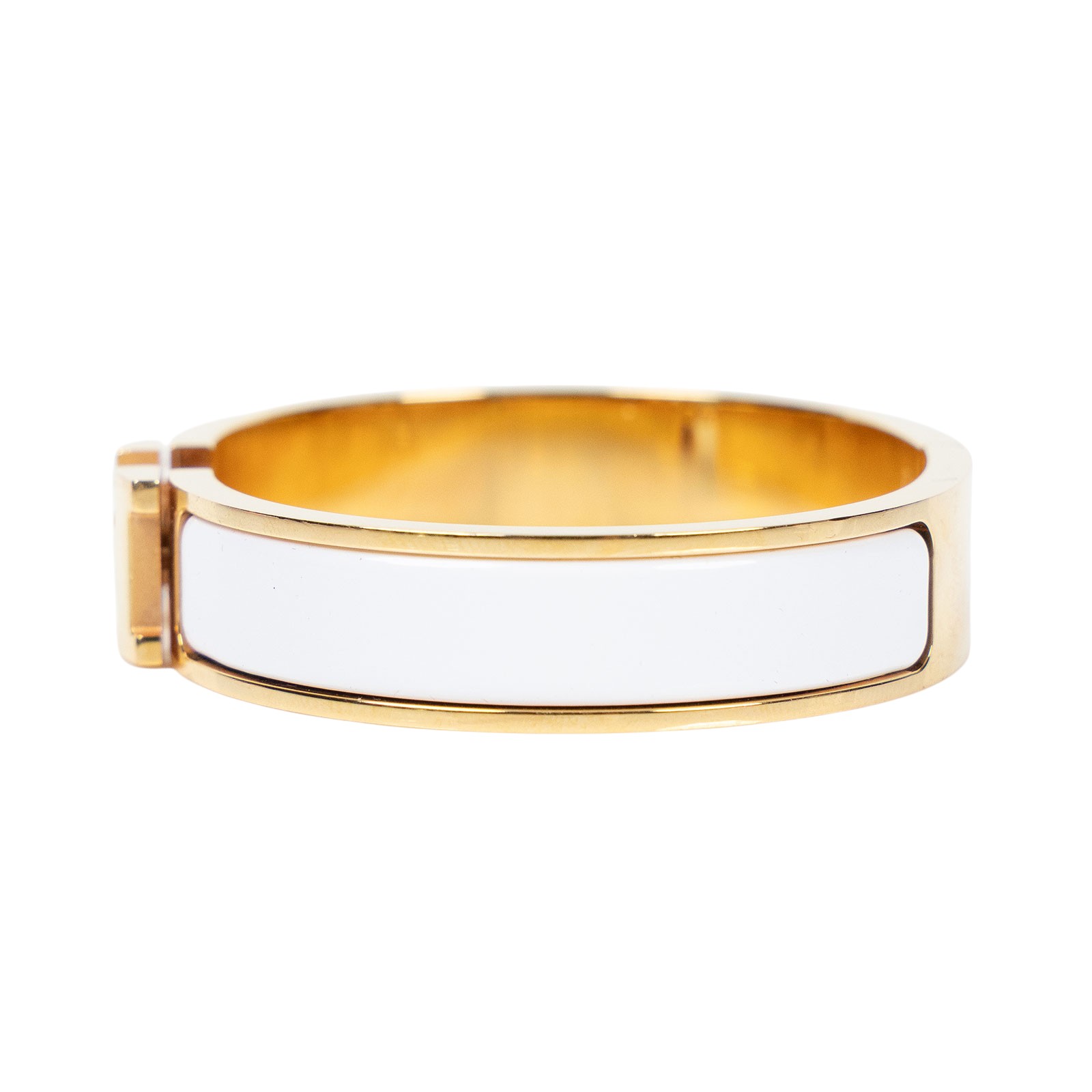 愛馬仕 Hermès Clic H GM 手環 白色 H700001Fv31GM SP 02 60 白/金 H CLIP 手環 原廠盒子