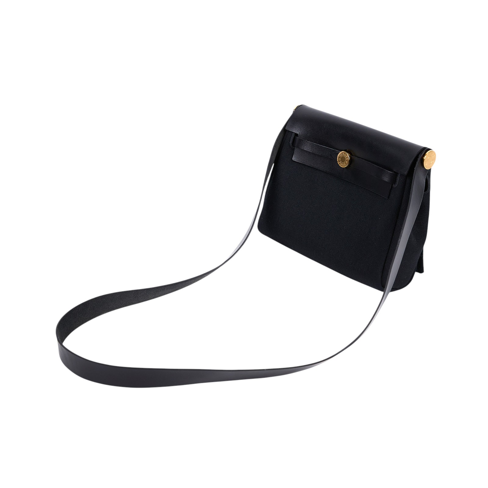 愛馬仕 Hermès Herbag Zip 20 金色五金 黑色 H086430CCAA W刻/H086430CCAA  防塵袋/原廠盒子/購買證明影本