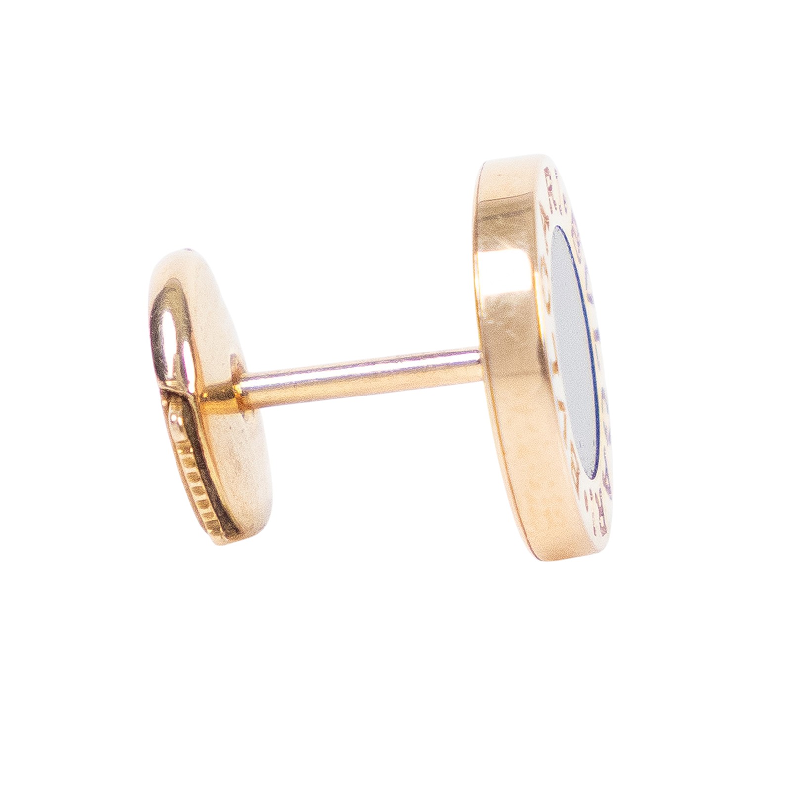 寶格麗 BVLGARI 單邊耳環 耳釘 354730 18K RG 黑瑪瑙單邊耳環 原廠盒子/保證卡