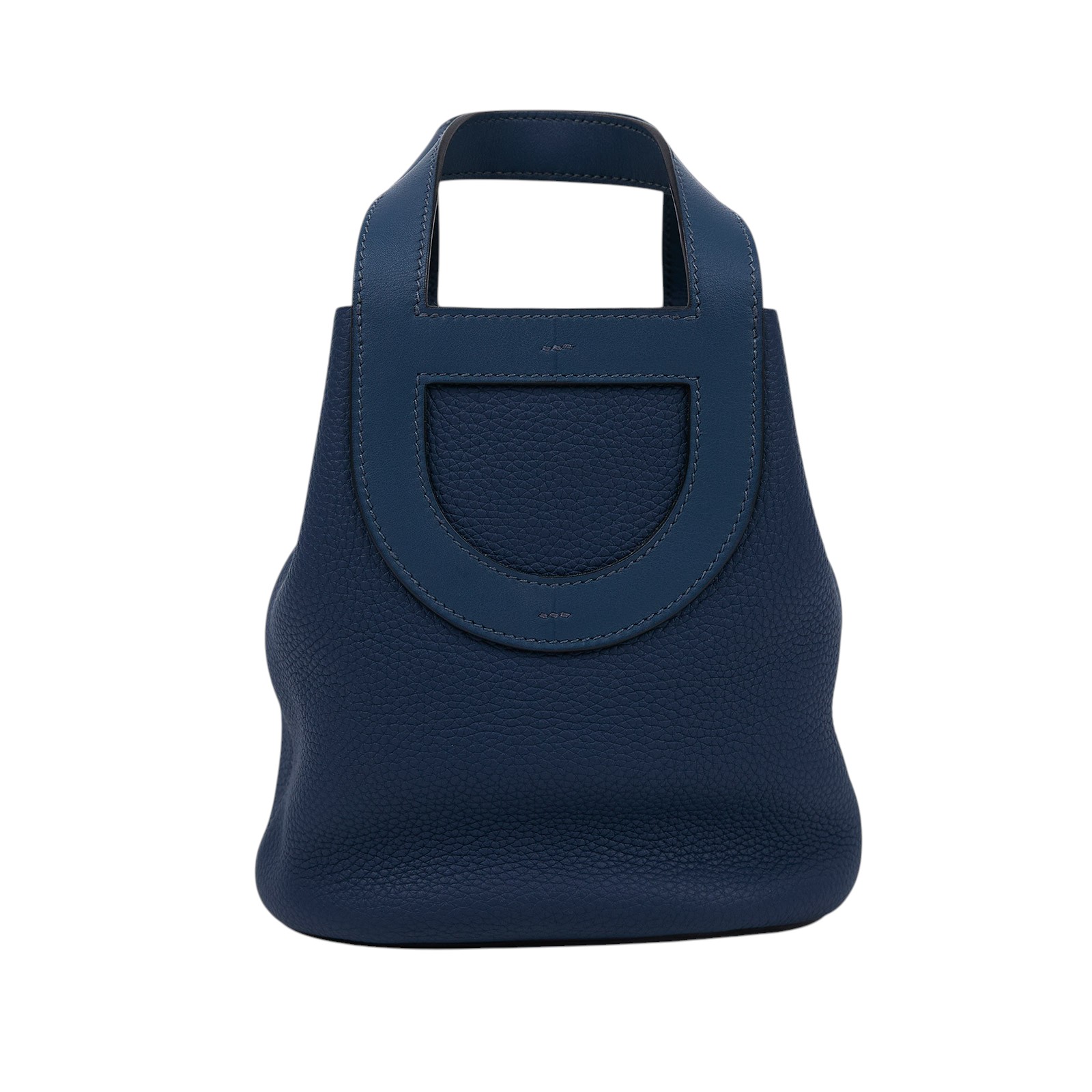 愛馬仕 Hermès In The Loop 18  豬鼻 菜籃子包 金色五金 普魯士藍 H084274CCAW H084274CCAW/W刻  原廠盒子/防塵袋