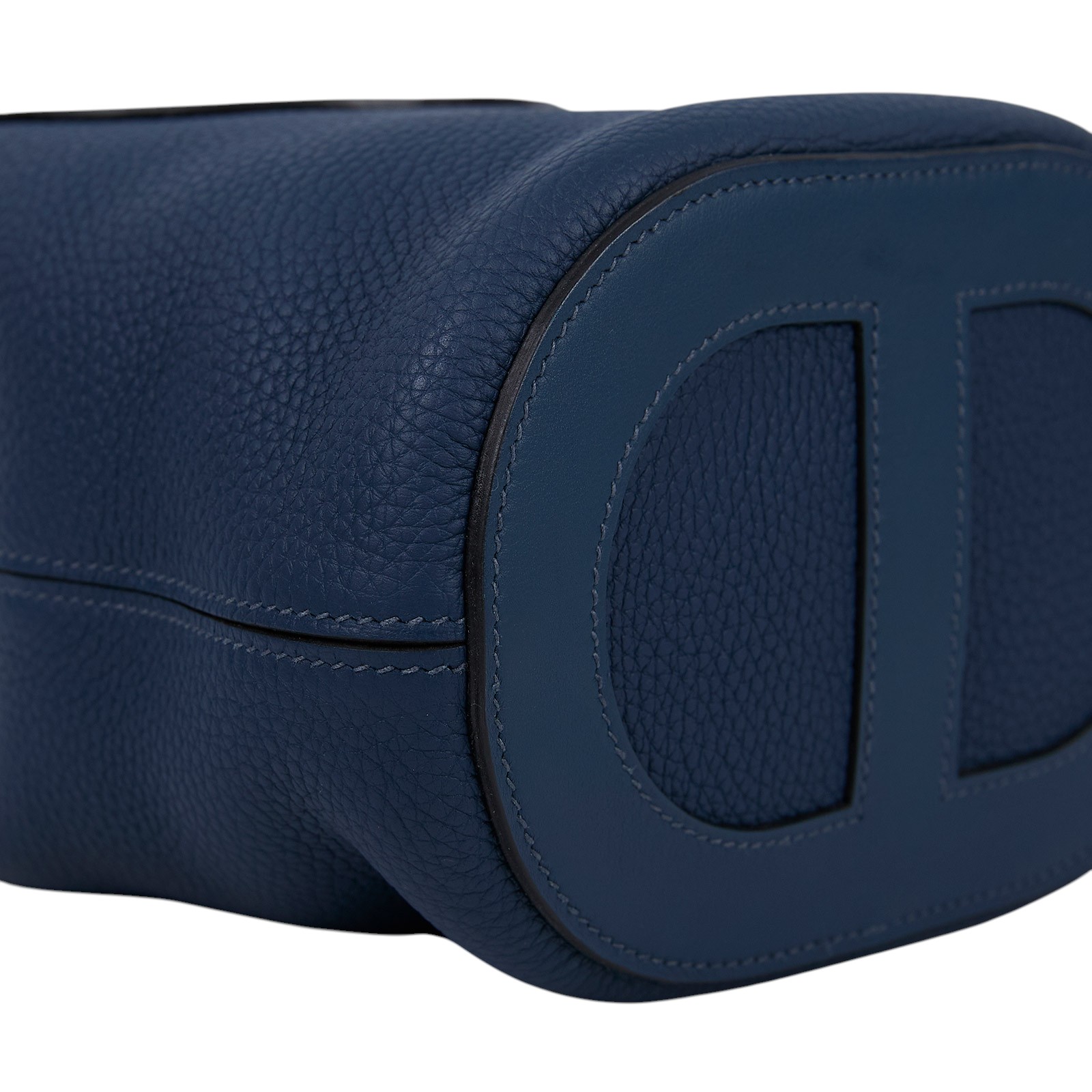 愛馬仕 Hermès In The Loop 18  豬鼻 菜籃子包 金色五金 普魯士藍 H084274CCAW H084274CCAW/W刻  原廠盒子/防塵袋