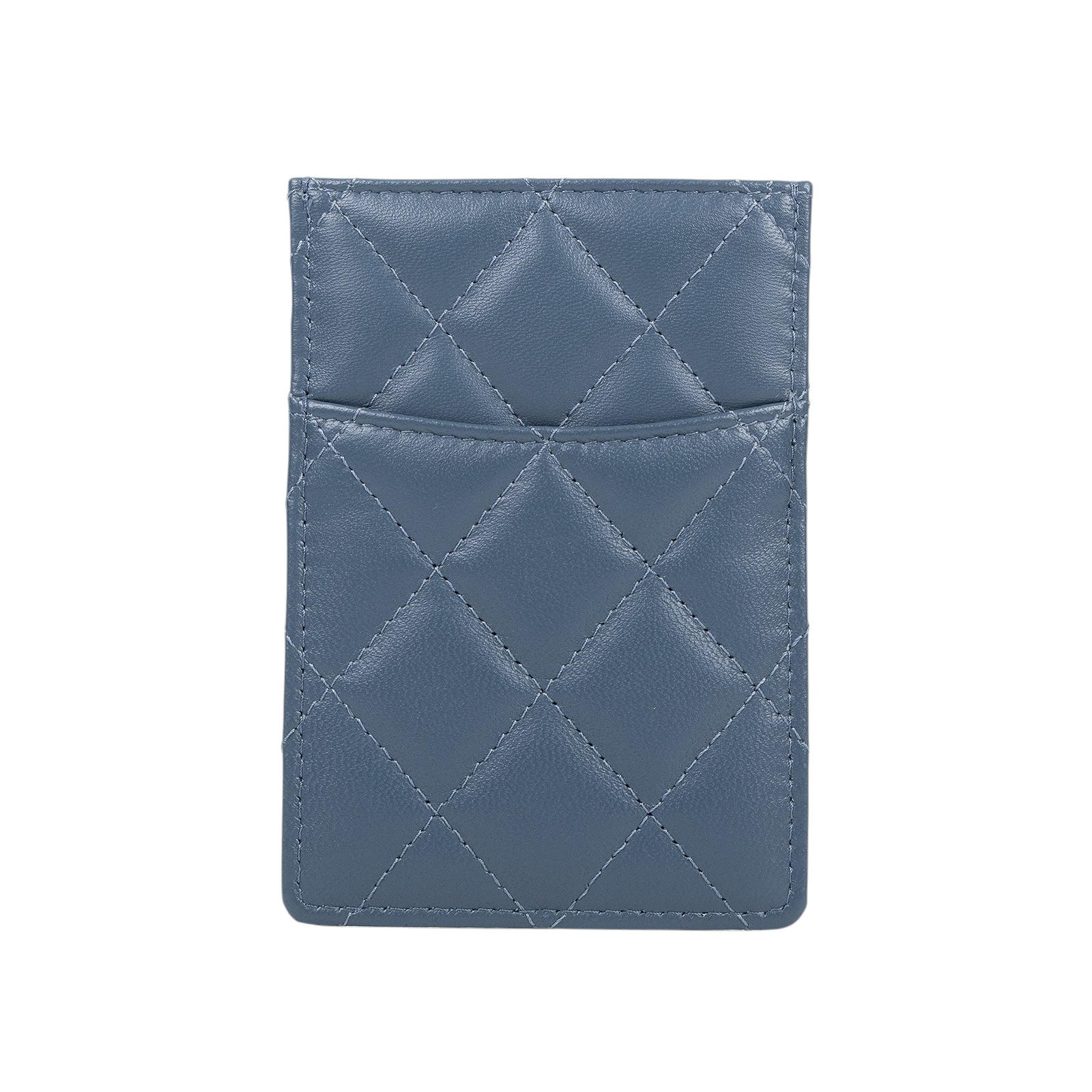 香奈兒 CHANEL 卡夾  晶片款 藍綠羊直立卡夾 原廠盒子/防塵袋