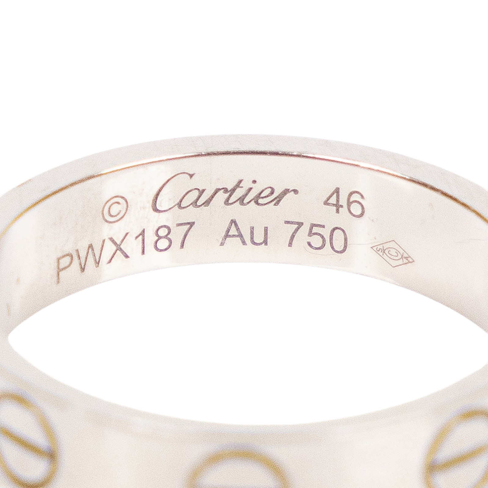 卡地亞 CARTIER Love 戒指 小型款 B4085146 K18WG LOVE戒指 原廠盒子/保書/購買證明