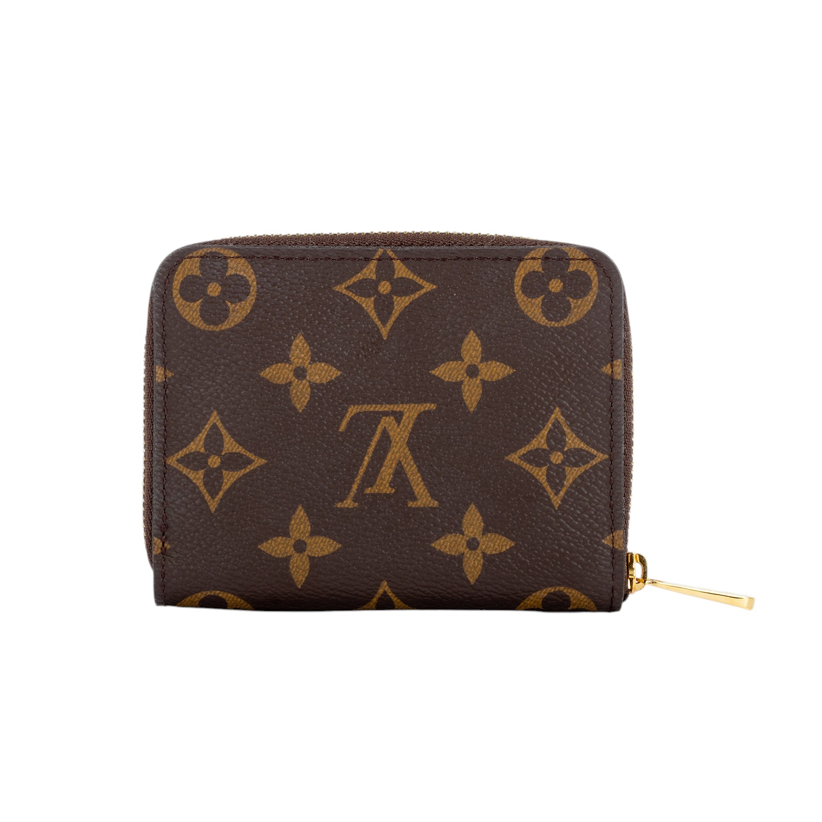 路易威登 LOUIS VUITTON 拉鏈零錢包 經典帆布 M60067 晶片款 棕原花拉鏈零錢包 防塵袋