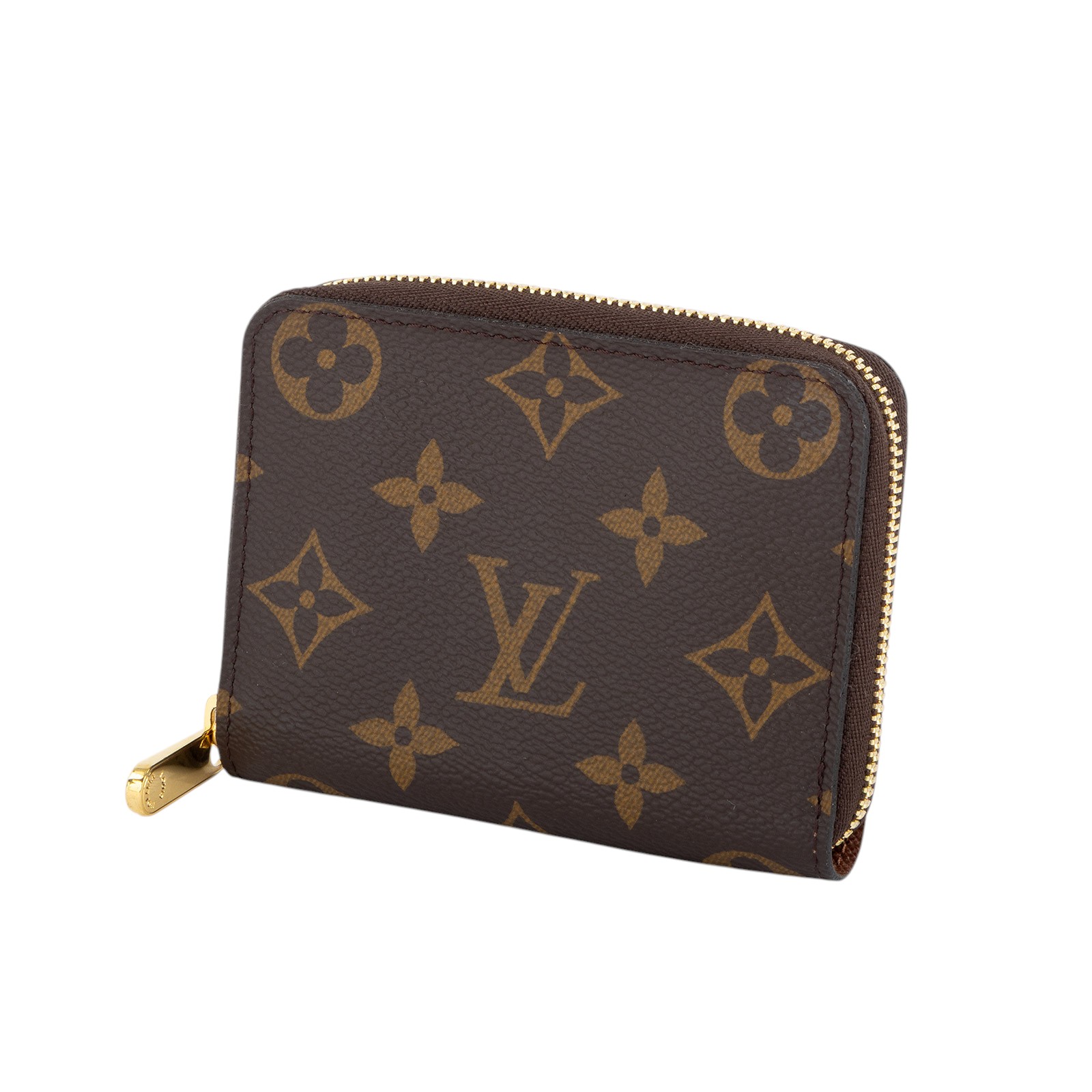 路易威登 LOUIS VUITTON 拉鏈零錢包 經典帆布 M60067 晶片款 棕原花拉鏈零錢包 防塵袋