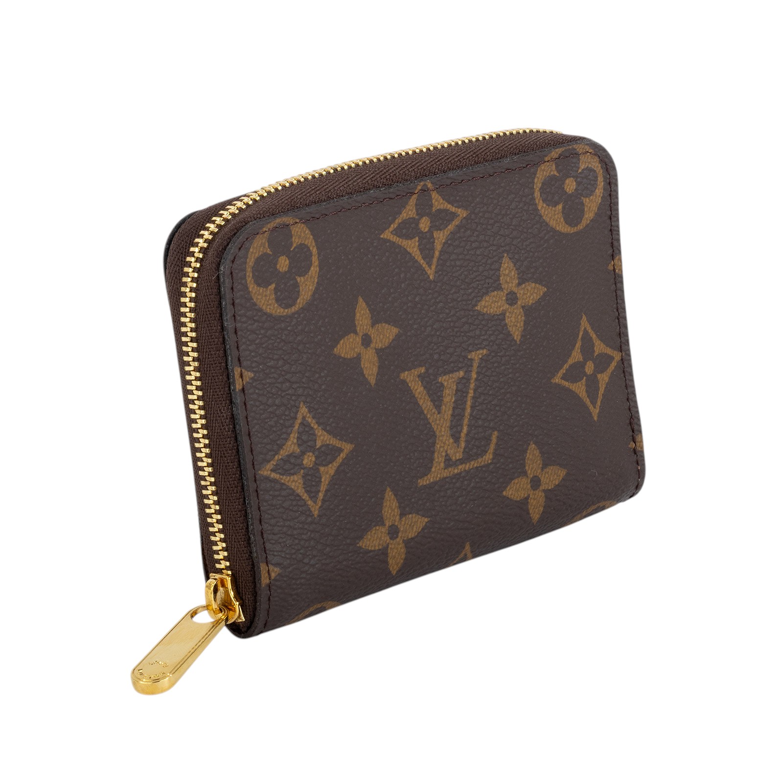 路易威登 LOUIS VUITTON 拉鏈零錢包 經典帆布 M60067 晶片款 棕原花拉鏈零錢包 防塵袋