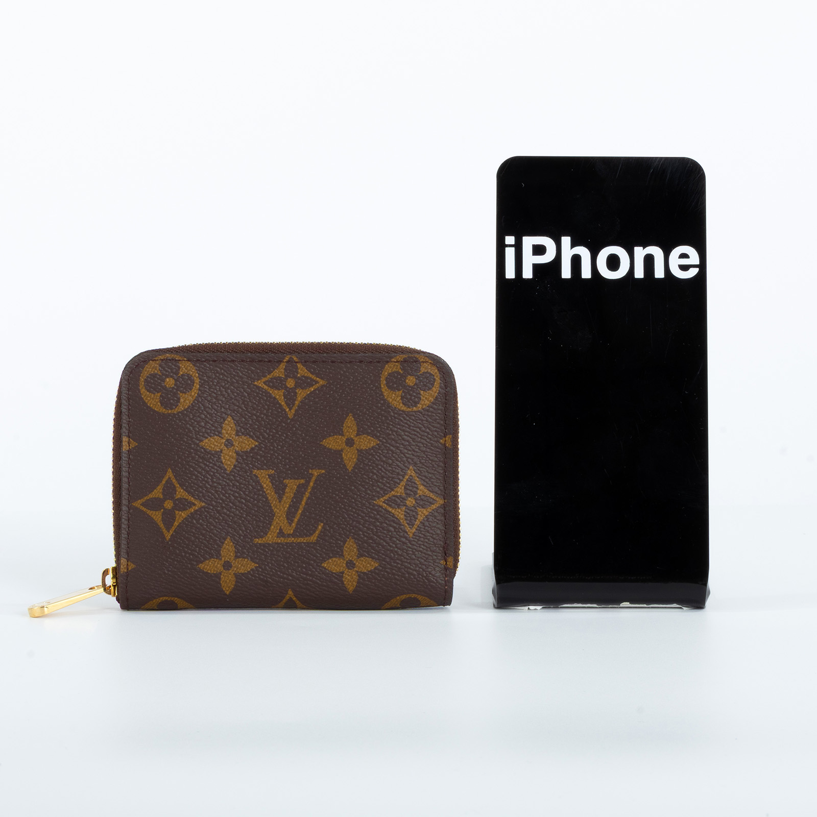 路易威登 LOUIS VUITTON 拉鏈零錢包 經典帆布 M60067 晶片款 棕原花拉鏈零錢包 防塵袋