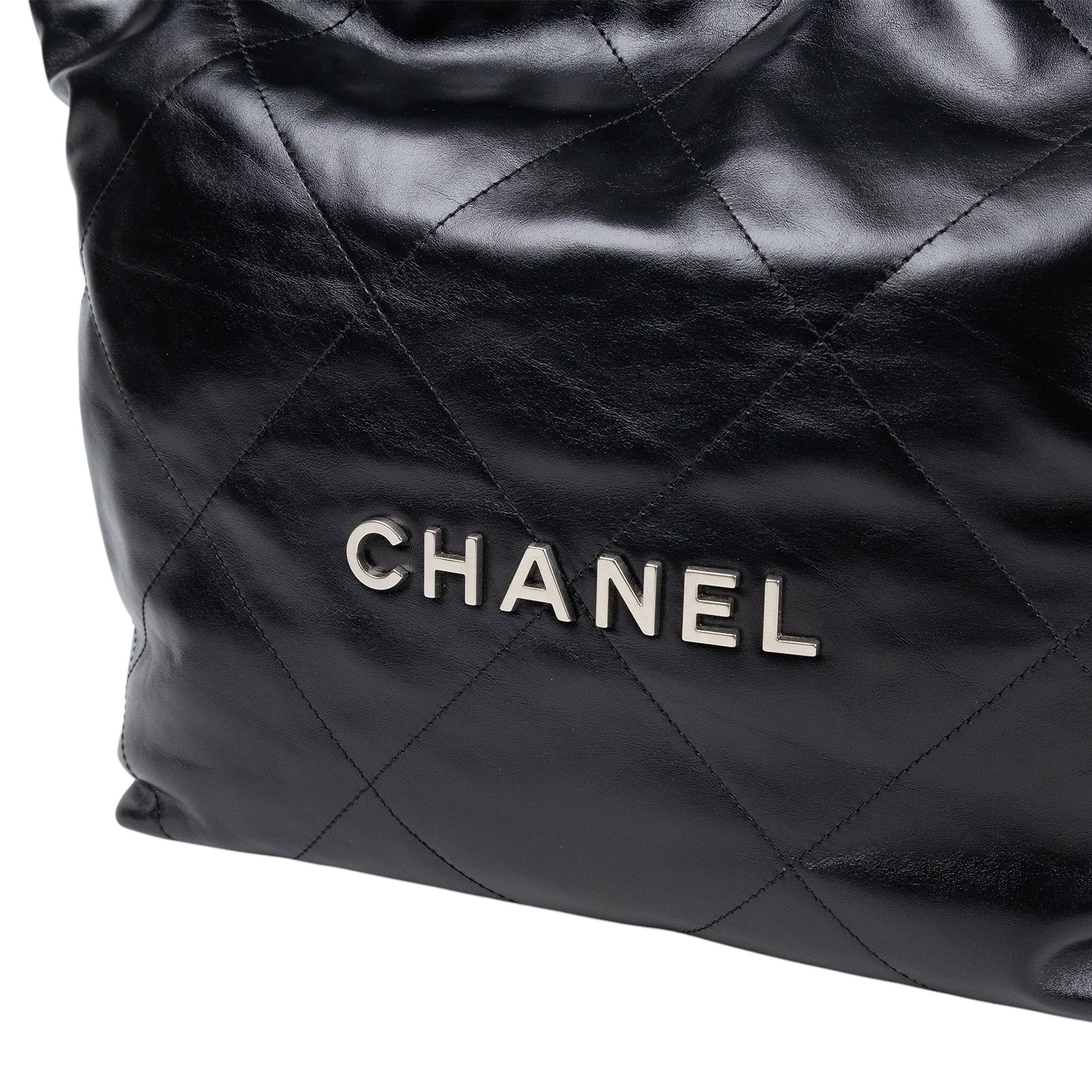 香奈兒 CHANEL 22 小型 束口包 AS3260 晶片款 黑銀22小號 無附屬品