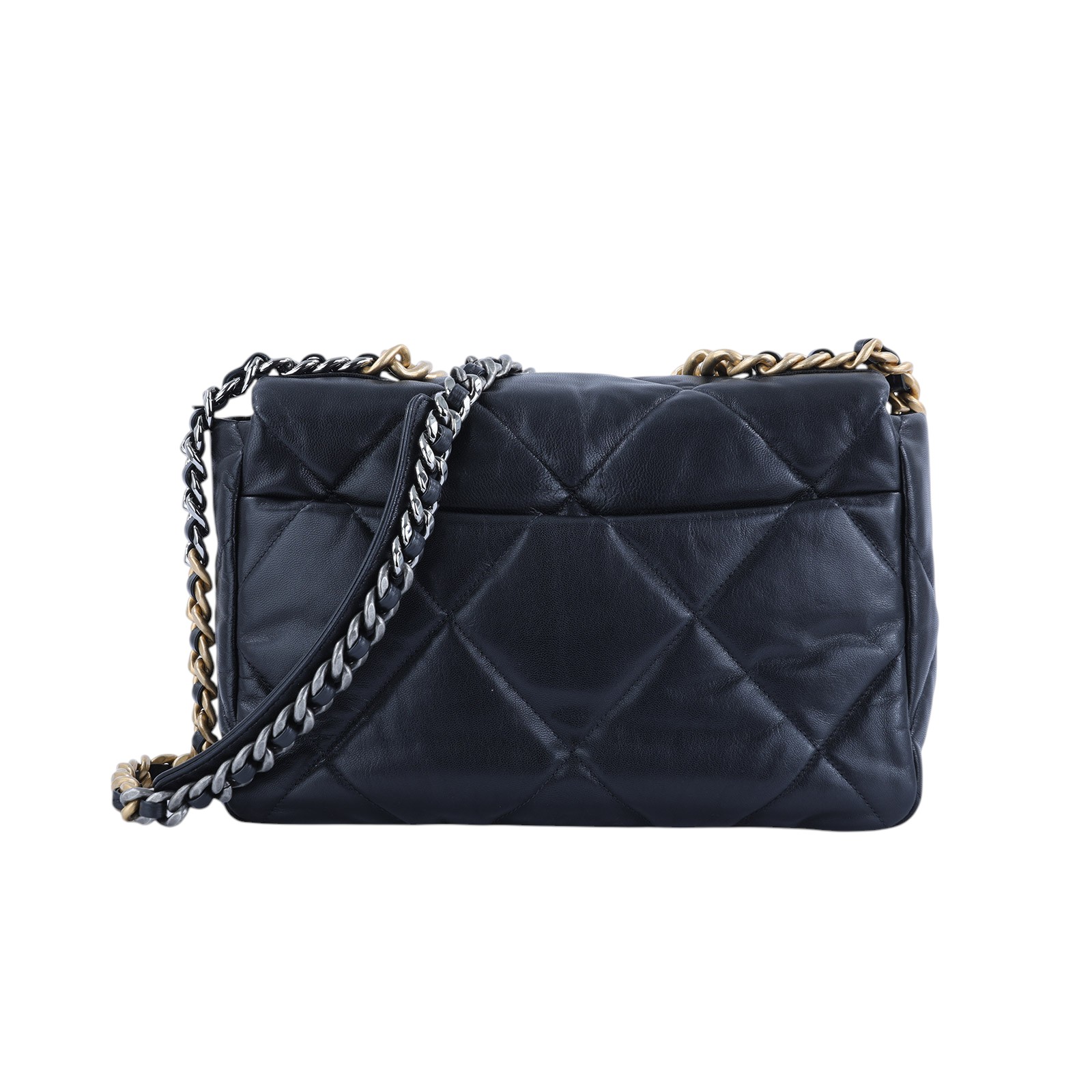 香奈兒 CHANEL 19 大型口蓋包 AS1161 B03366 30開黑金羊19包 30CM 原廠盒子/防塵袋/保證卡/購買證明影本