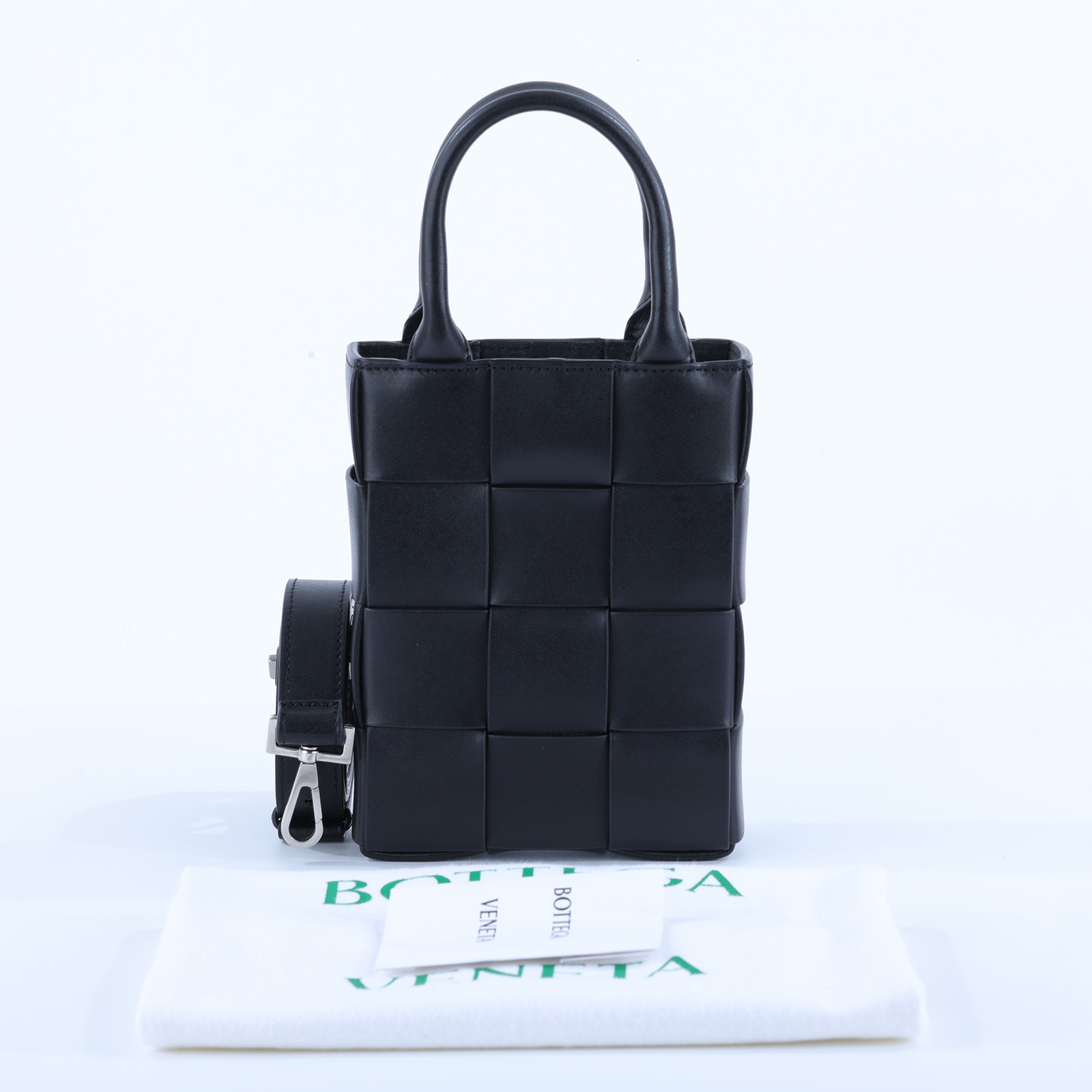 寶緹嘉 BOTTEGA VENETA Cassette 迷你 托特包 709341VMAY1 晶片款 黑CASSETTE TOTE 防塵袋