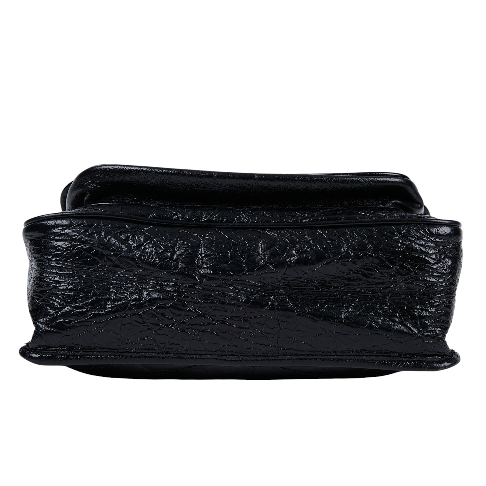 聖羅蘭 YSL SAINT LAURENT NIKI  復古皮革 山型紋 翻蓋 肩背包 中型 4988940EN04 黑NIKI MEDIUM 無附屬品