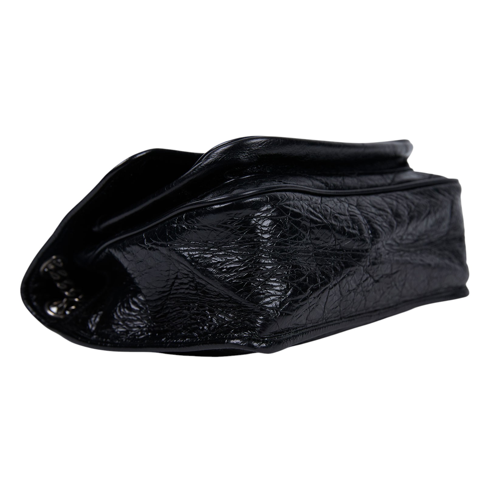 聖羅蘭 YSL SAINT LAURENT NIKI  復古皮革 山型紋 翻蓋 肩背包 中型 4988940EN04 黑NIKI MEDIUM 無附屬品