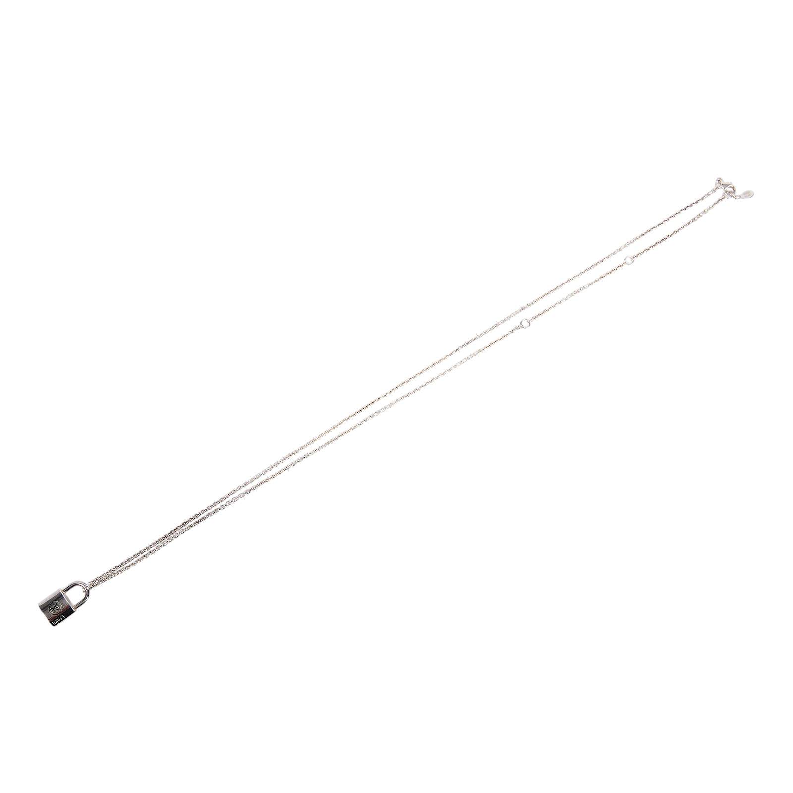 路易威登 LOUIS VUITTON Silver Lockit 吊墜 Q03273 Silver Lockit 項鍊 原廠盒子/防塵袋