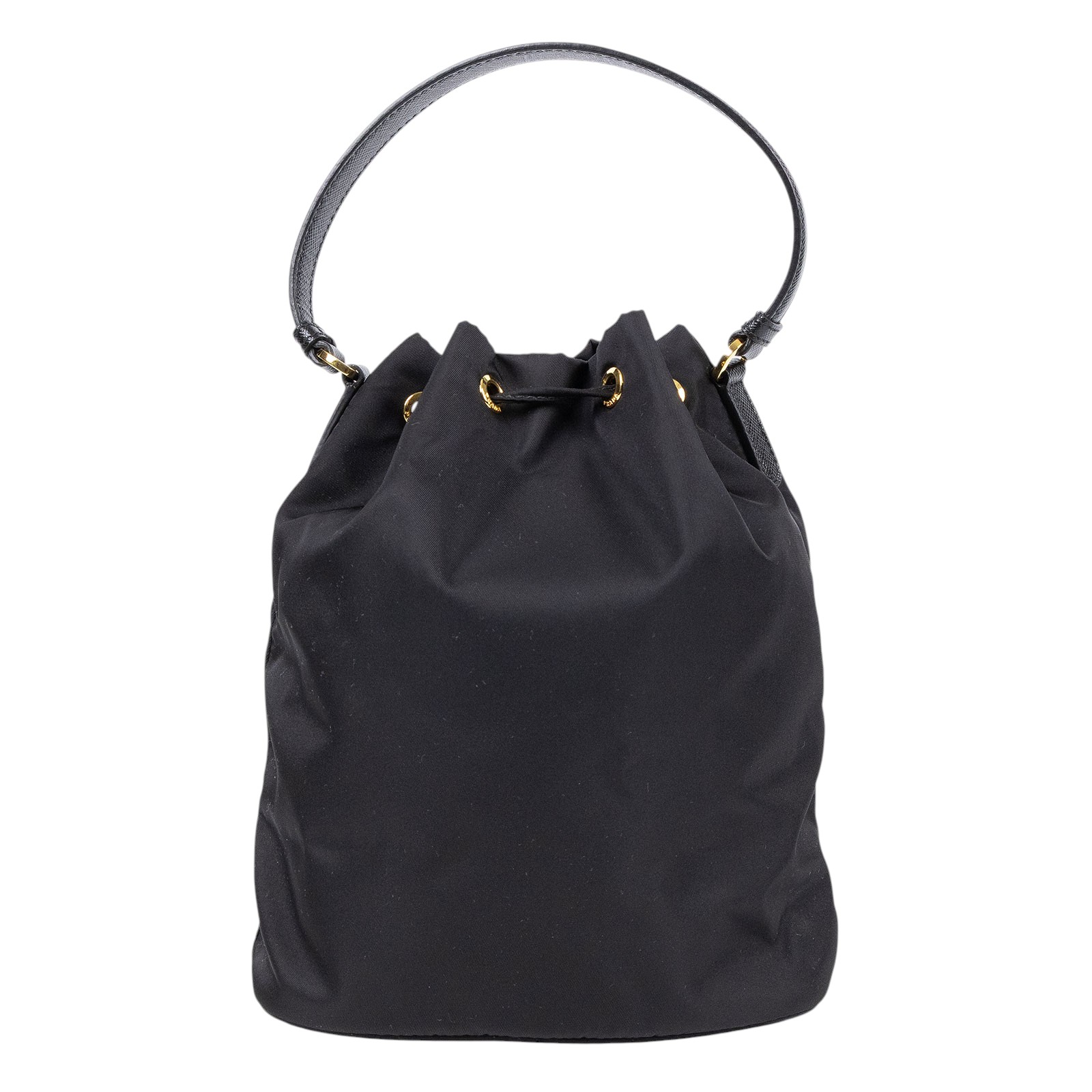 普拉達 PRADA Duet Re-Nylon 水桶袋 1BH038_RV44 黑尼龍水桶包 防塵袋